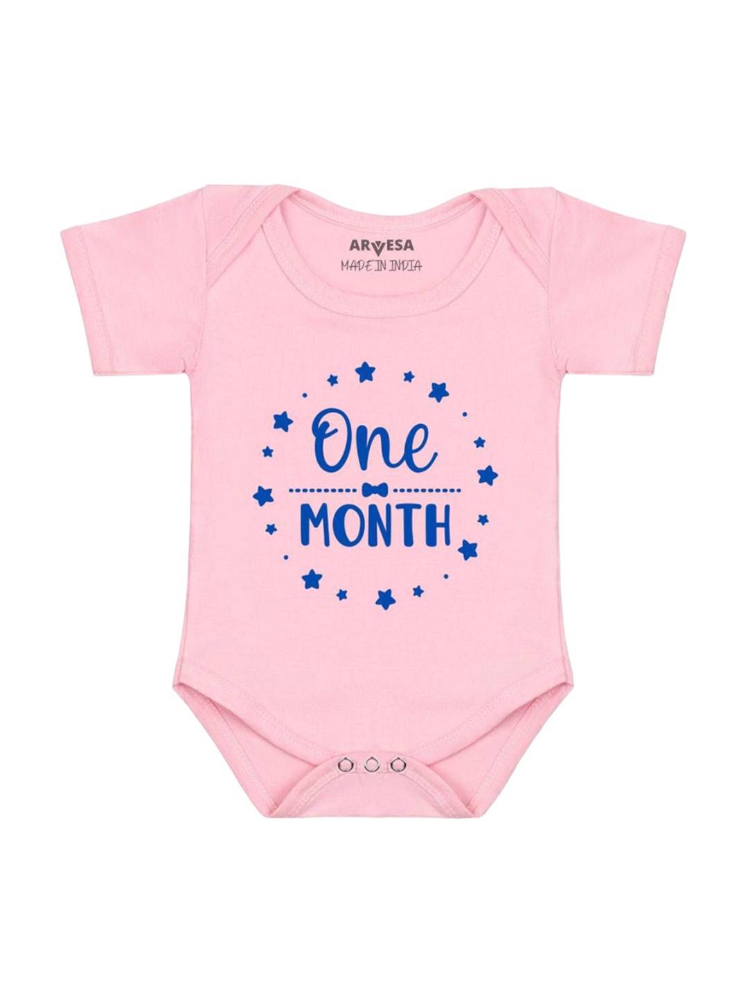 

Arvesa Kids Infant Printed Short Sleeve Bodysuit, Pink