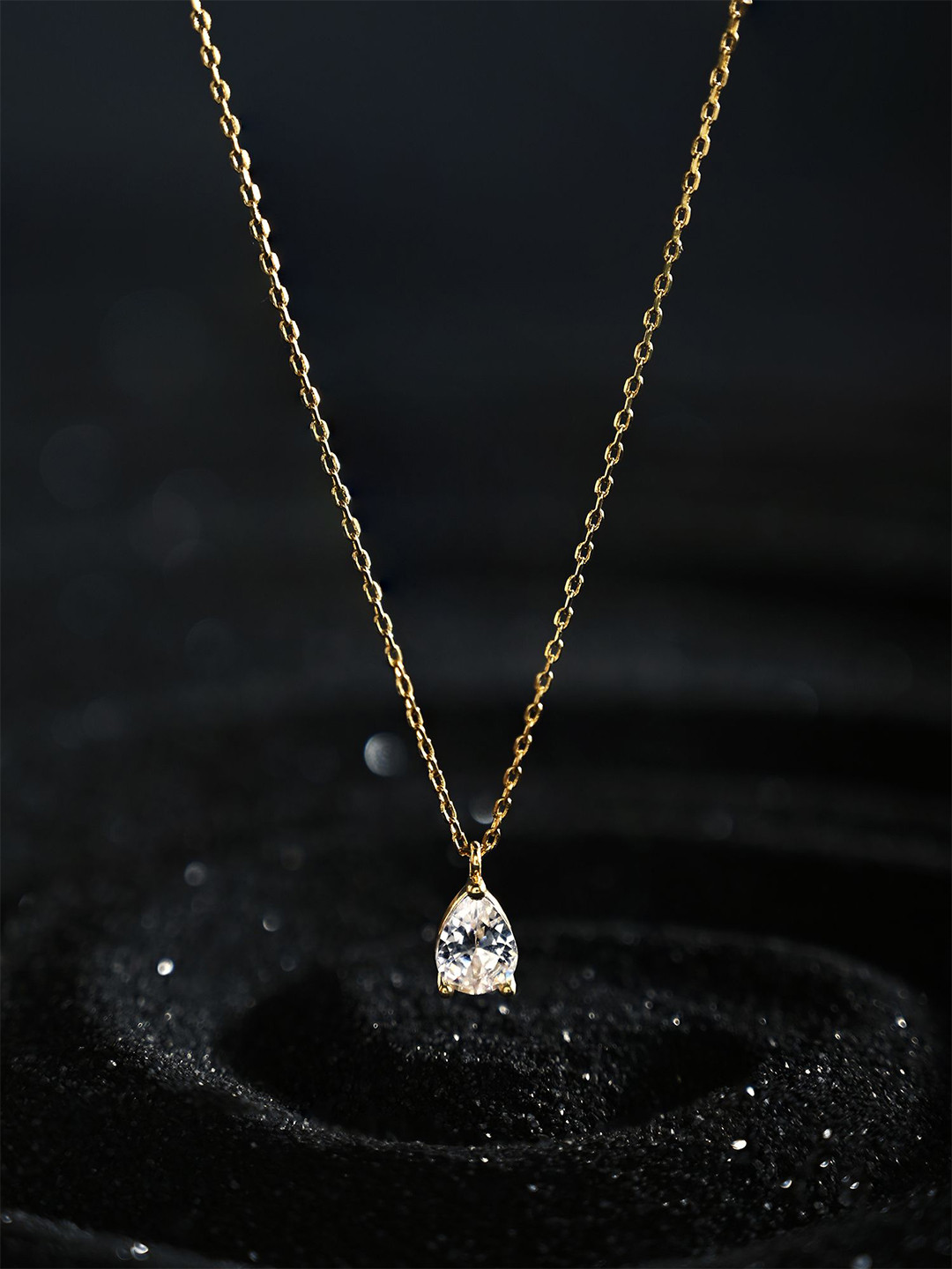 

Accessorize 14k Gold-Plated CZ-Studded Pendant With Chain