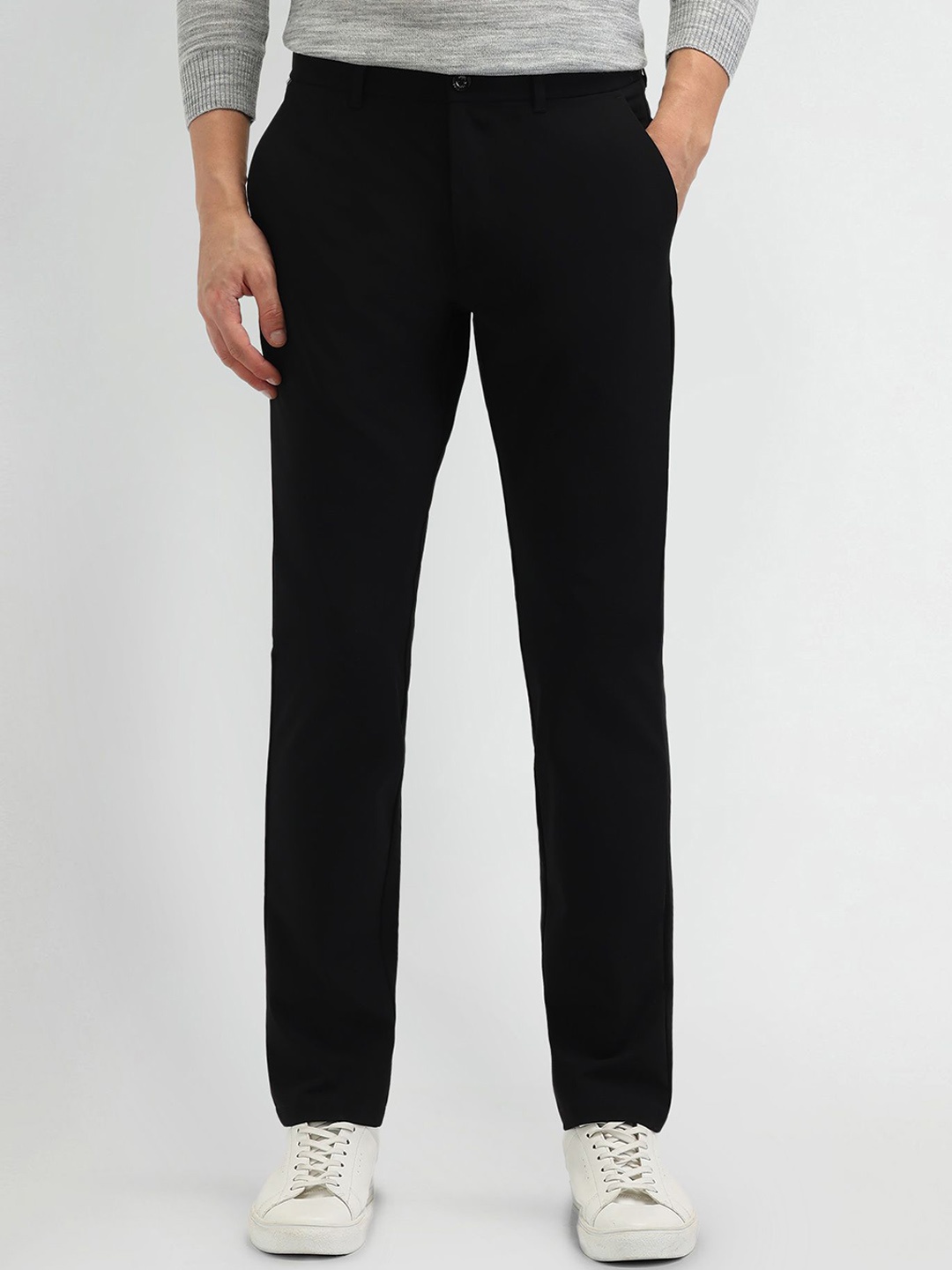 

Arrow Sport Men Solid Urban Slim Fit Chinos Trousers, Black