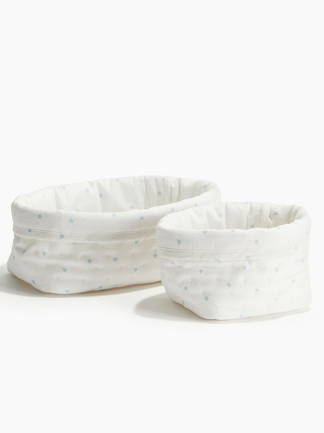 

H&M Boys White 2-Pack Quilted Storage Baskets