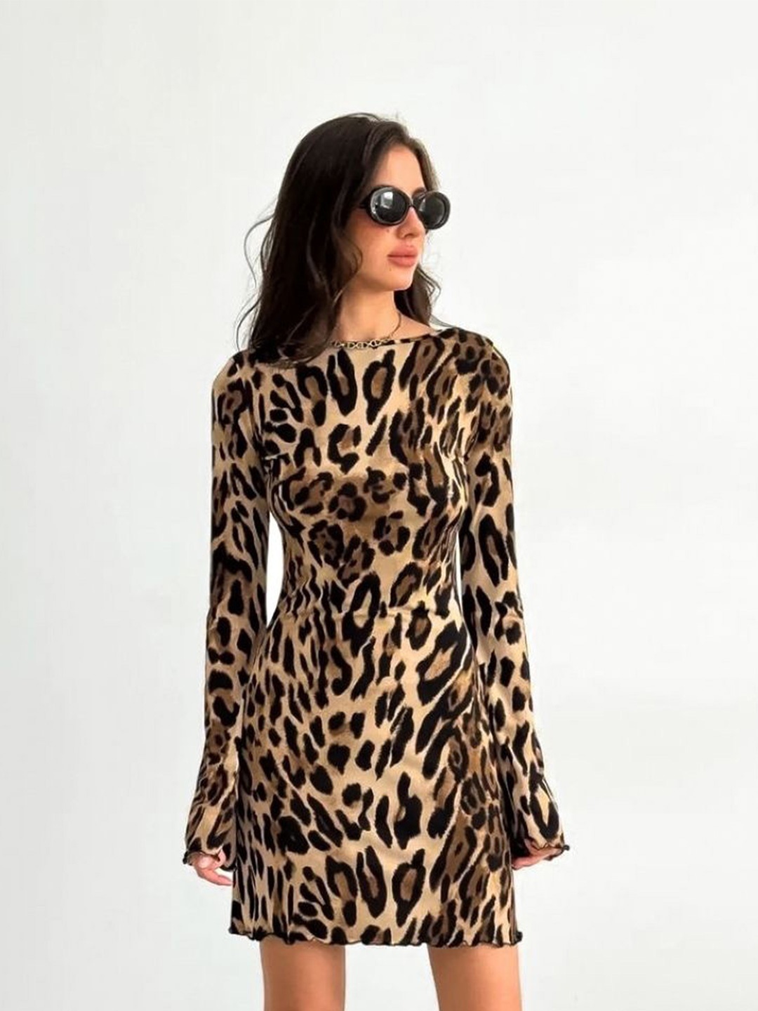 

StyleCast Women Animal Printed Bodycon Dress, Brown