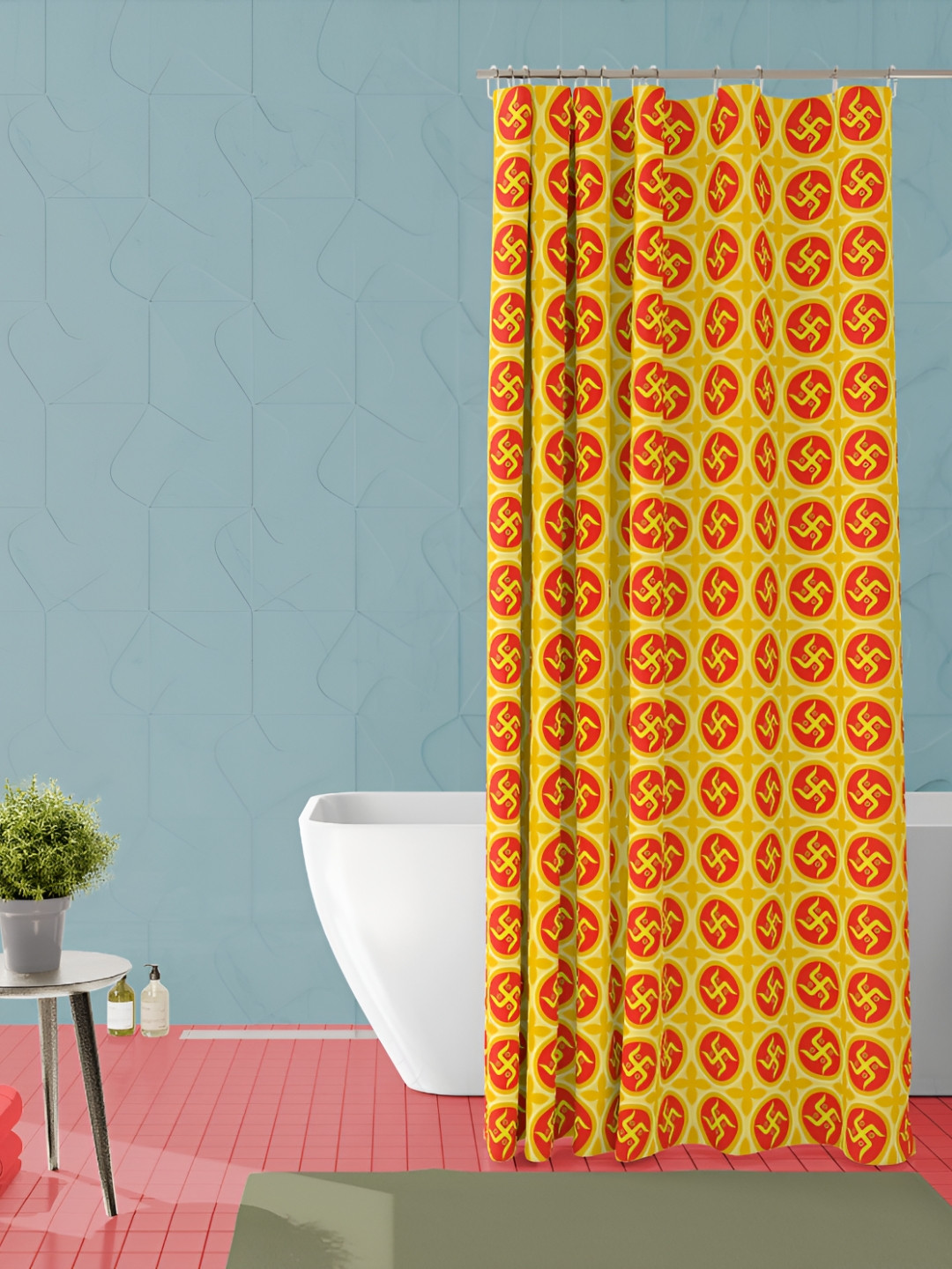 

ArtzFolio Single Piece Waterproof Polyester Shower Curtain, Multi