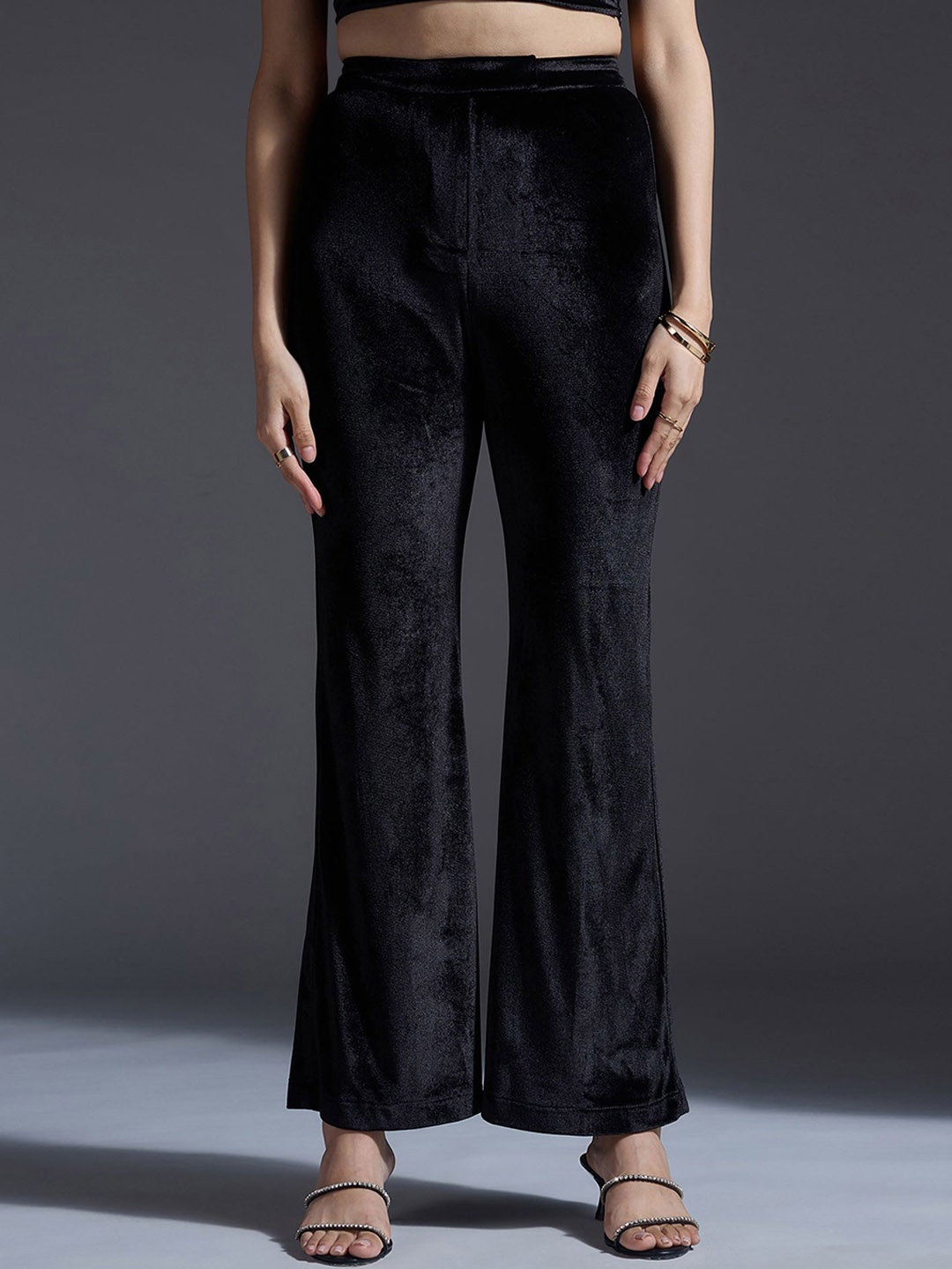 

20Dresses Women Slim Fit High-Rise Trousers, Black