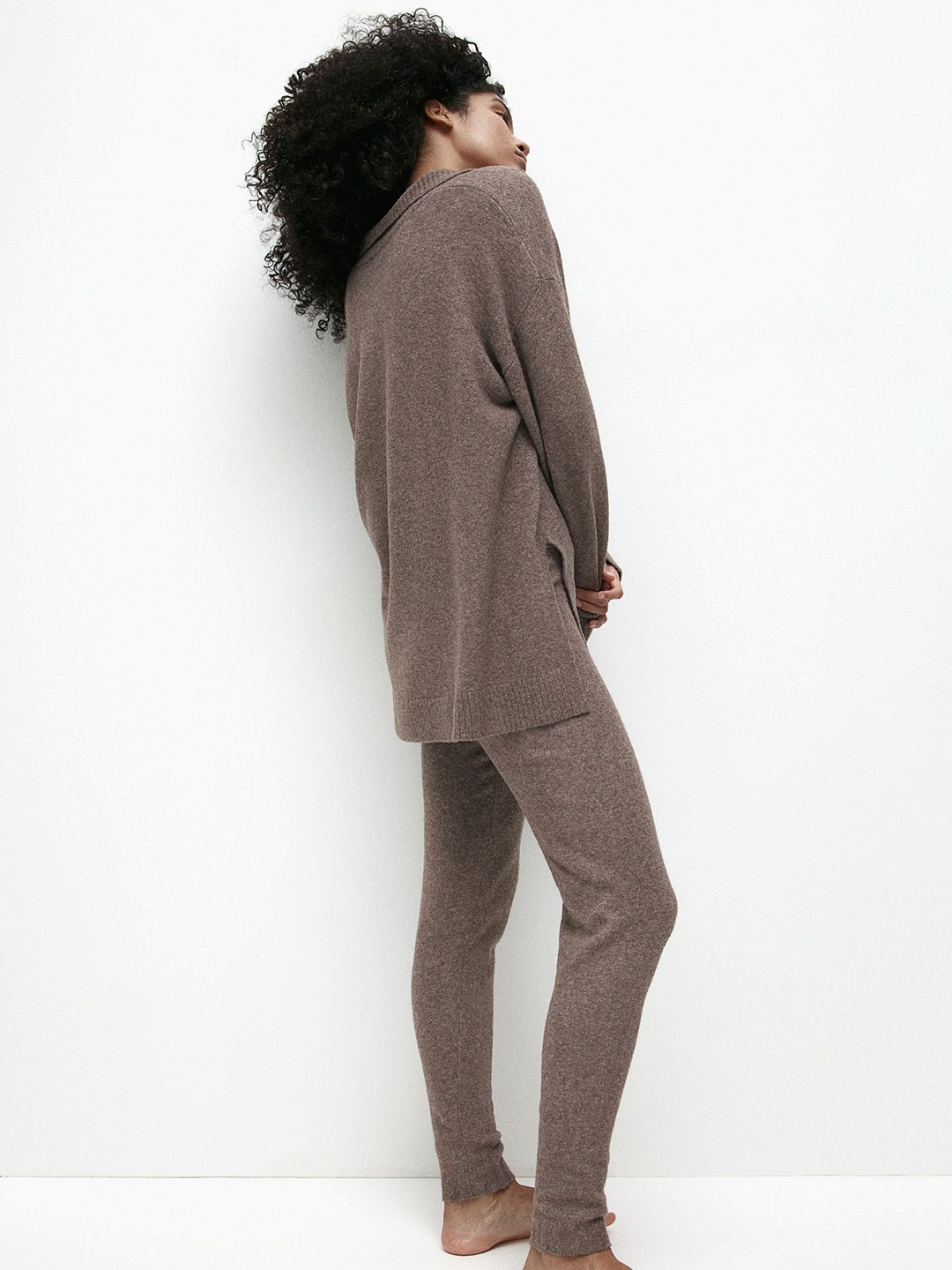 

H&M Fine-Knit Thermal Bottom, Beige