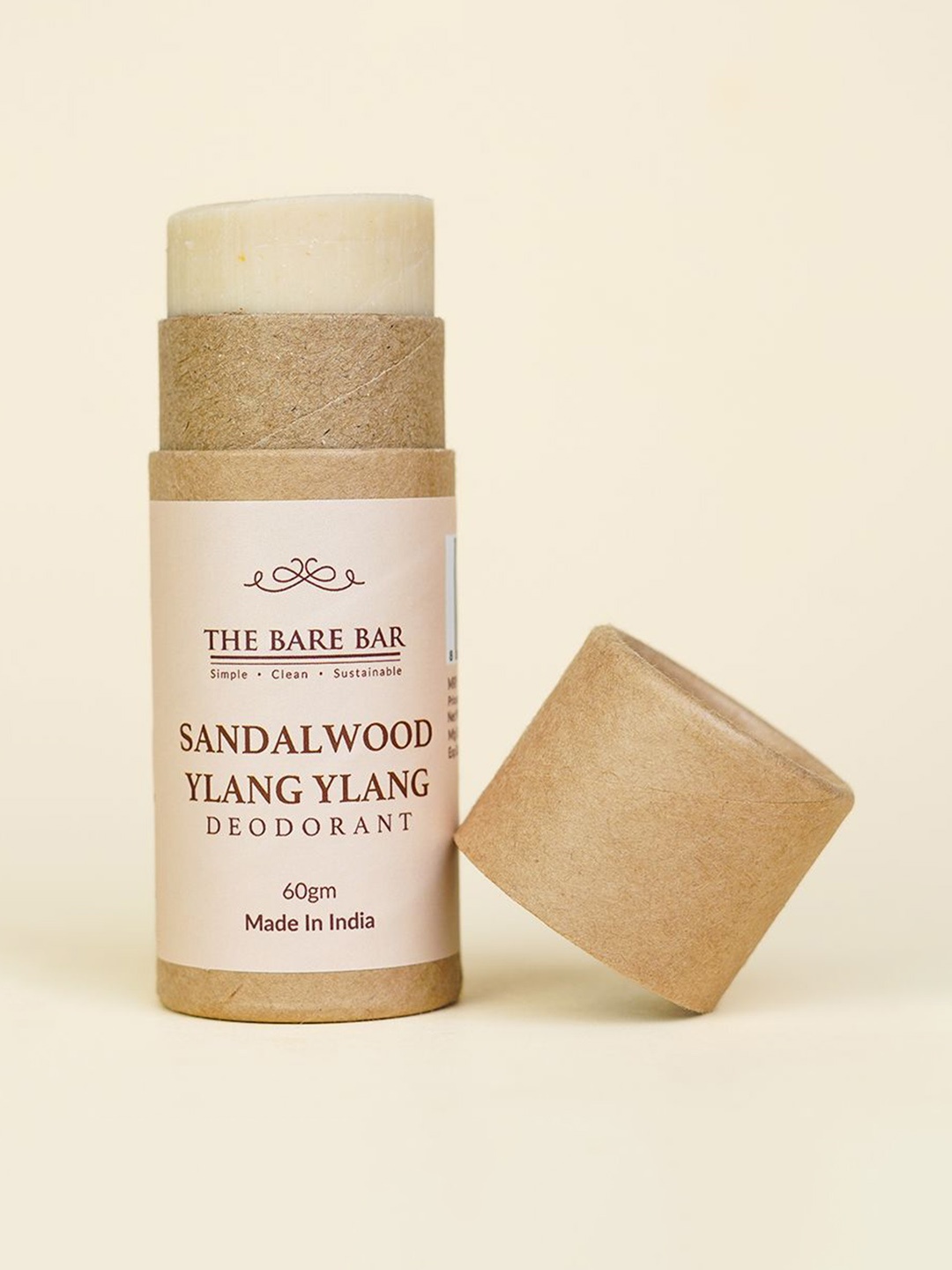 

The Bare Bar Sandalwood Ylang Ylang Deodorant- 60 g, Cream