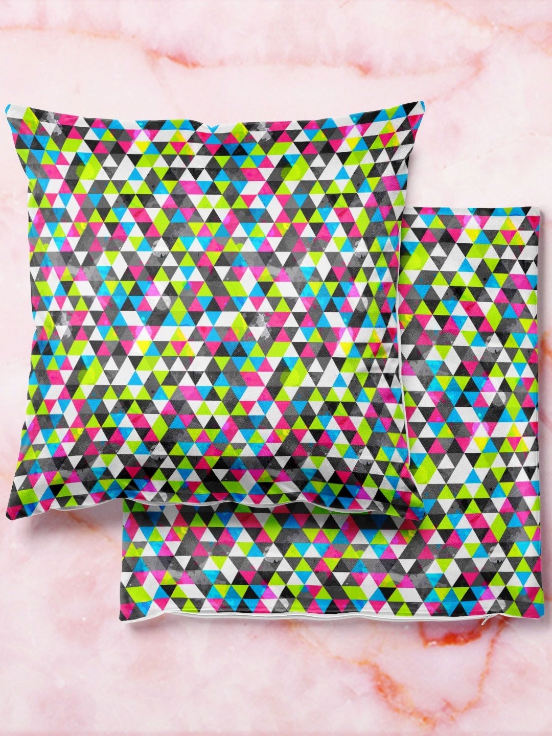 

ArtzFolio Multicoloured Set of 2 Velvet Square Cushion Covers, Multi