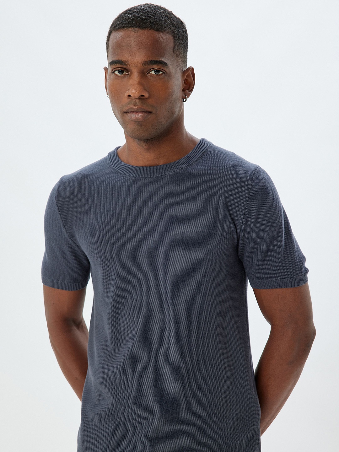 

Koton Men Long Sleeves Round Neck Pullover, Grey