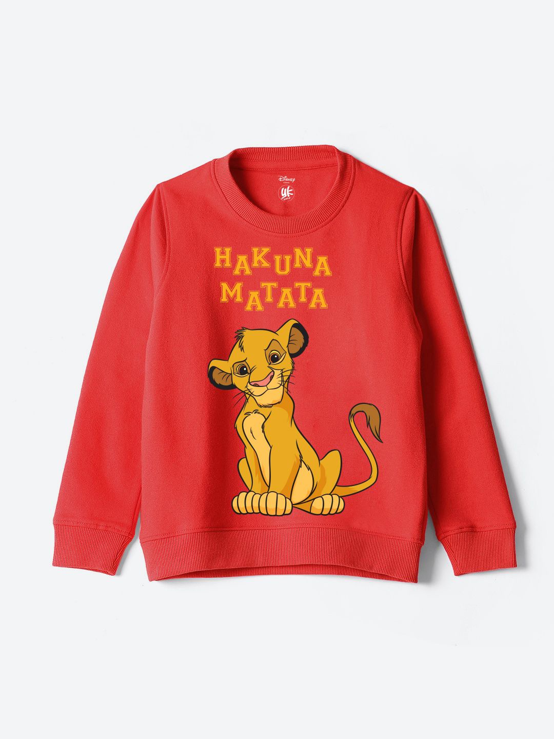 

YK Disney Boys Printed Round Neck Long Sleeves Sweatshirt, Red