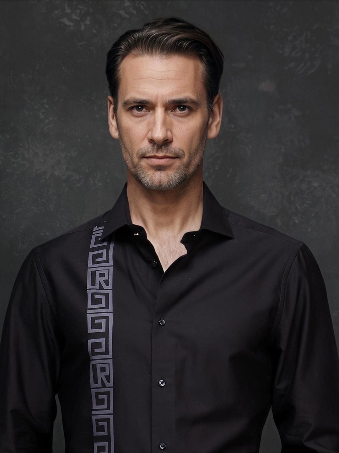 

RARE RABBIT Men Comfort Opaque Party Shirt, Black