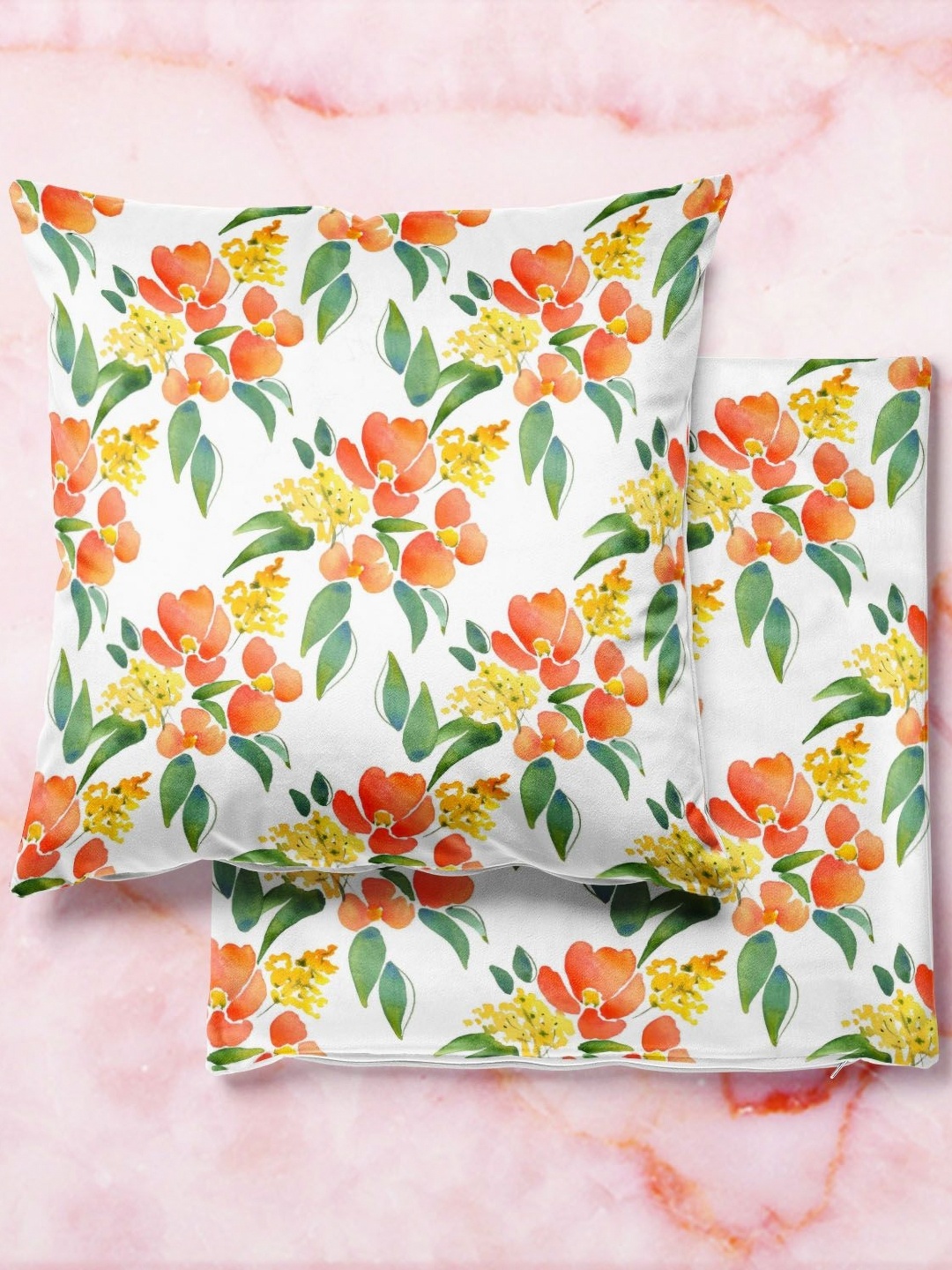 

ArtzFolio Multicoloured Set of 2 Square Cushion Covers, Multi