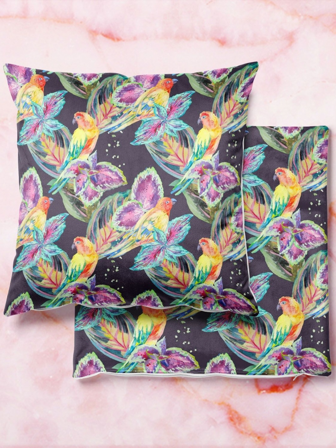 

ArtzFolio Multicoloured Set of 2 Square Cushion Covers, Multi