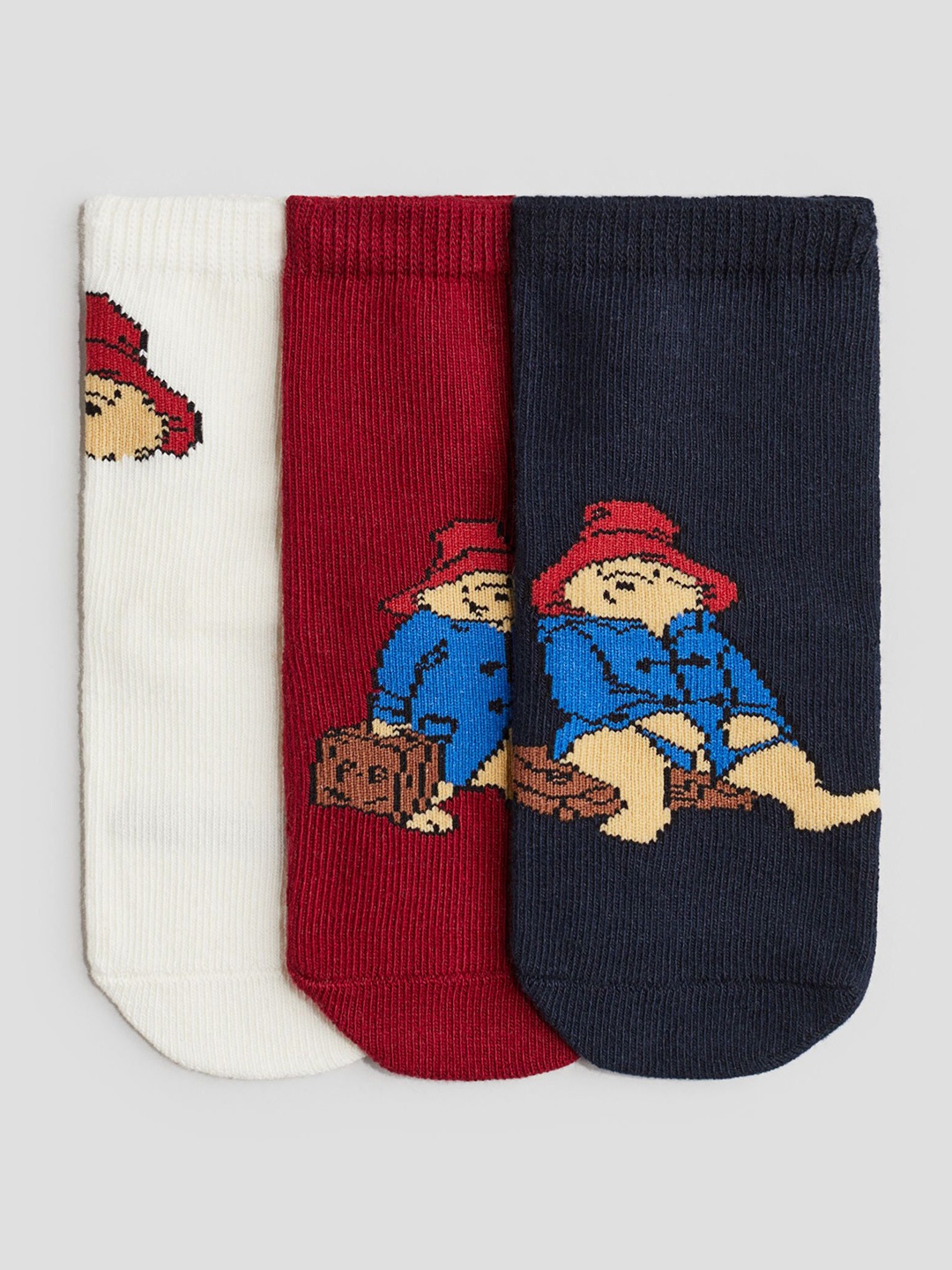 

H&M Boys 3-Pcs Motif-Detail Socks, Red