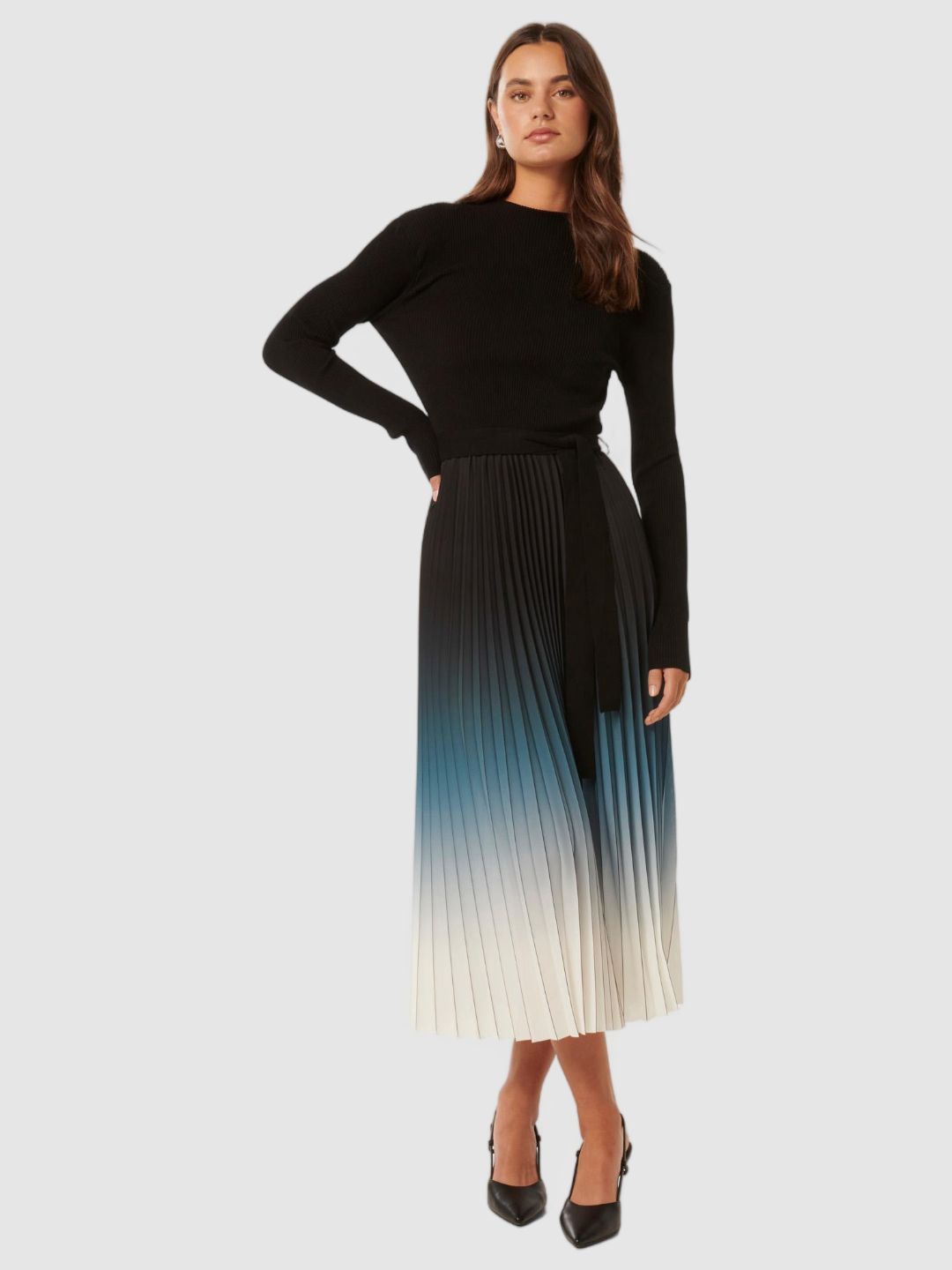

Forever New Women Formal Fit - Flare Midi Dress, Black