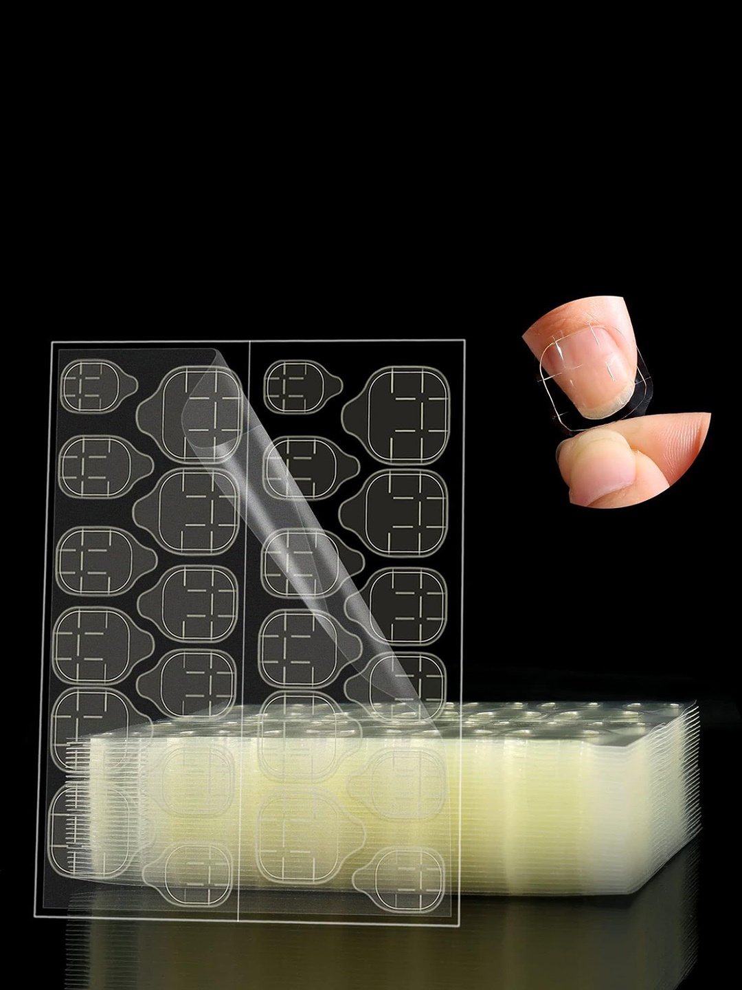 

Scheibe Set Of 50 Sheets Nail Glue Tabs, Transparent