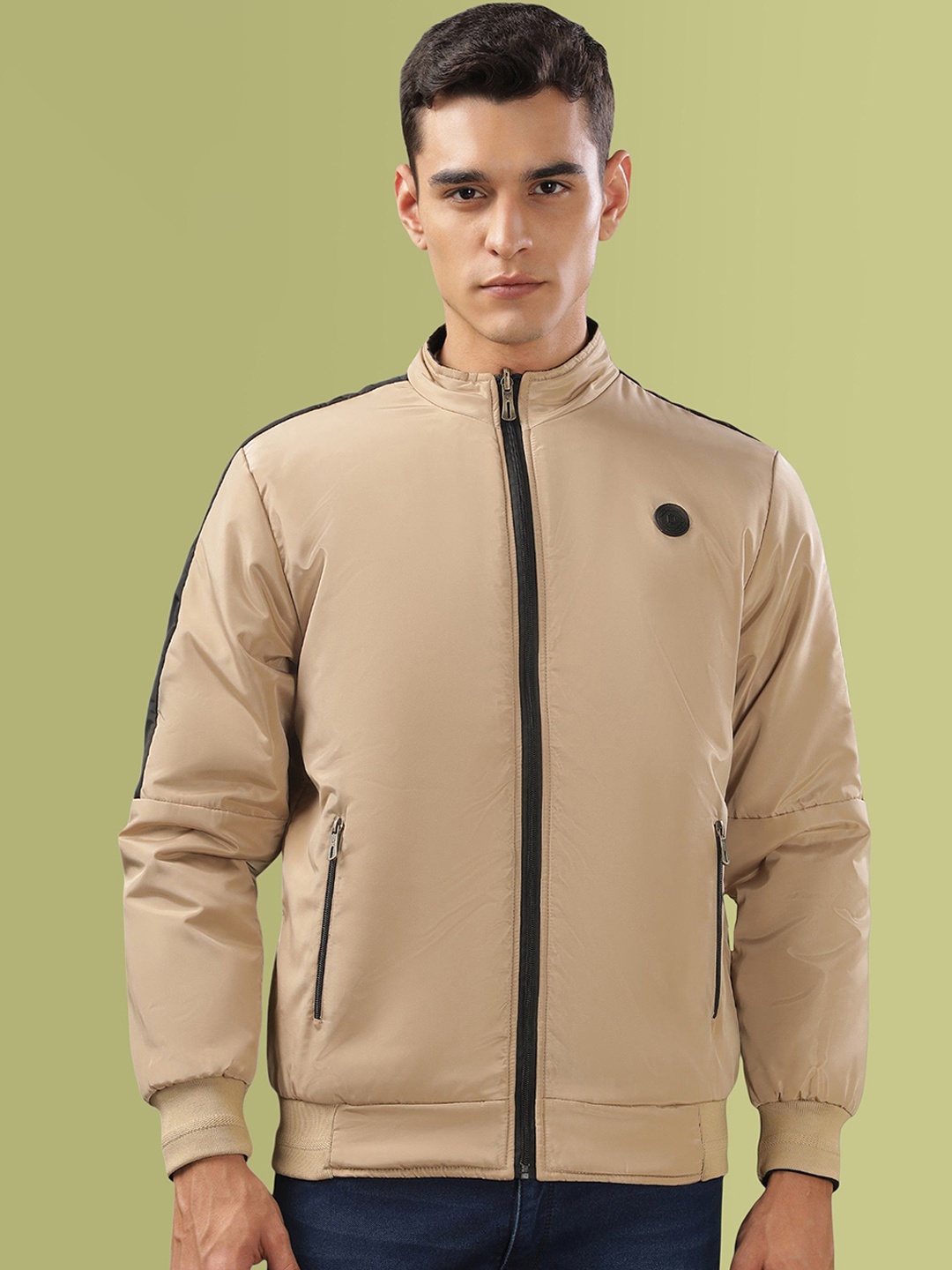 

Dollar Men Lightweight Bomber Jacket, Beige