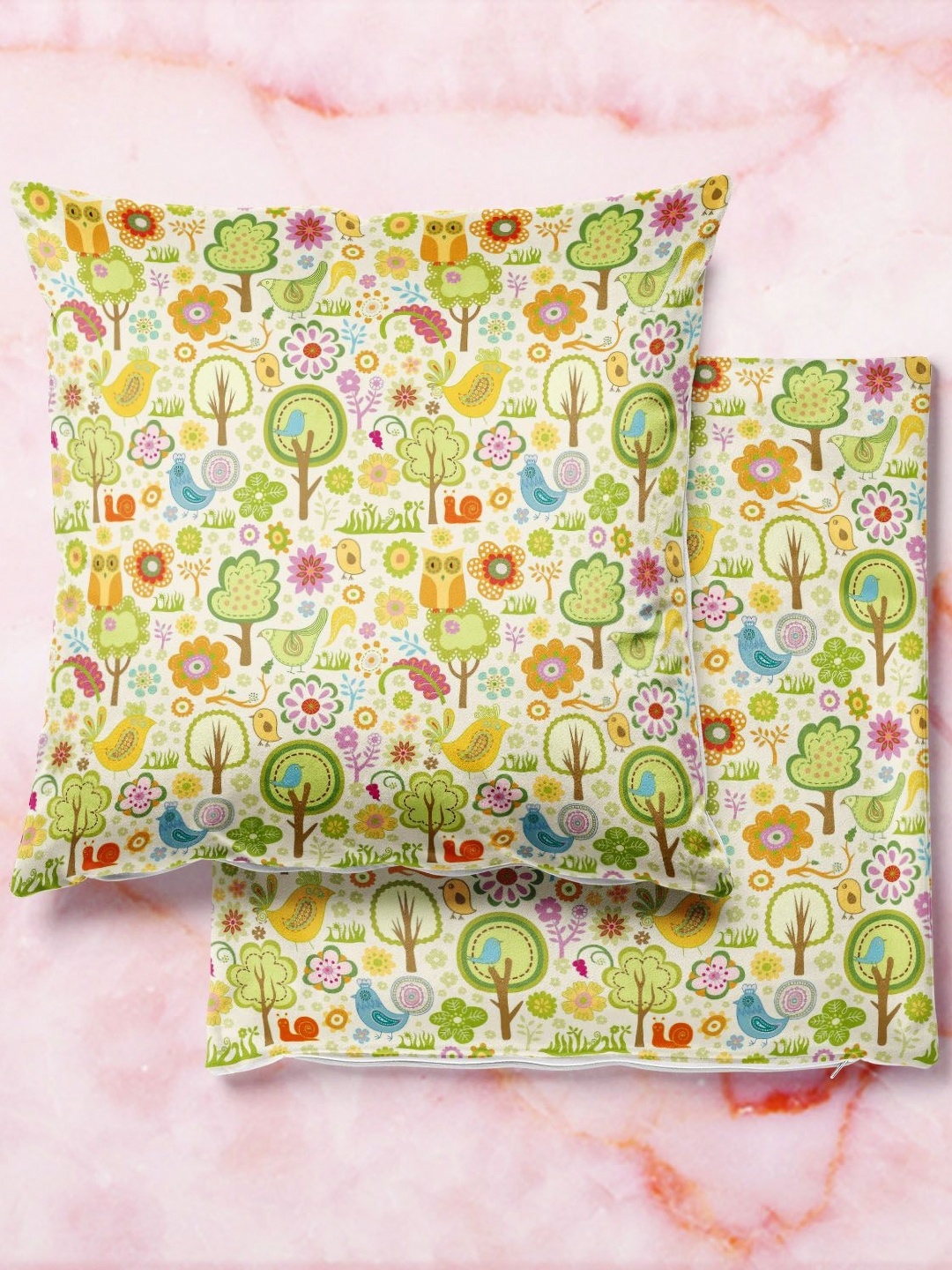 

ArtzFolio Multicoloured Set of 2 Square Cushion Covers, Multi