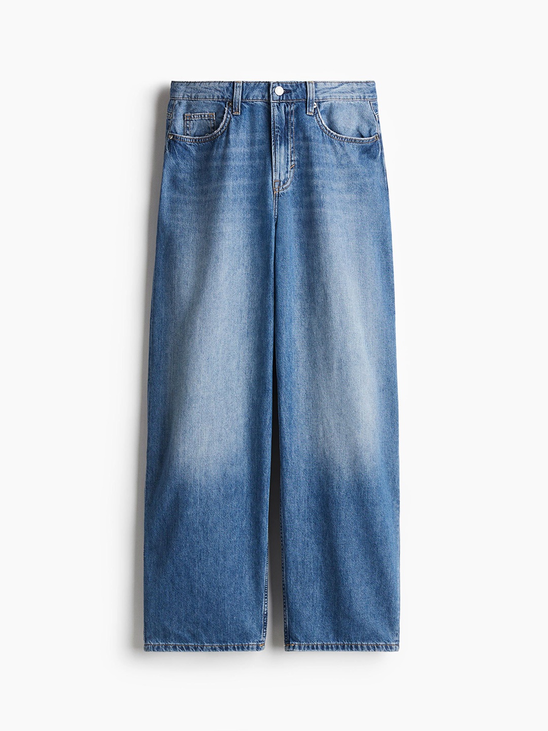 

H&M Women Baggy High Jeans, Blue