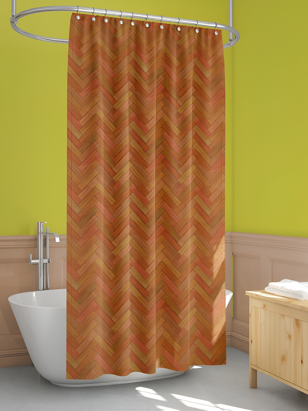 

ArtzFolio Brown Geometric Printed Shower Curtains