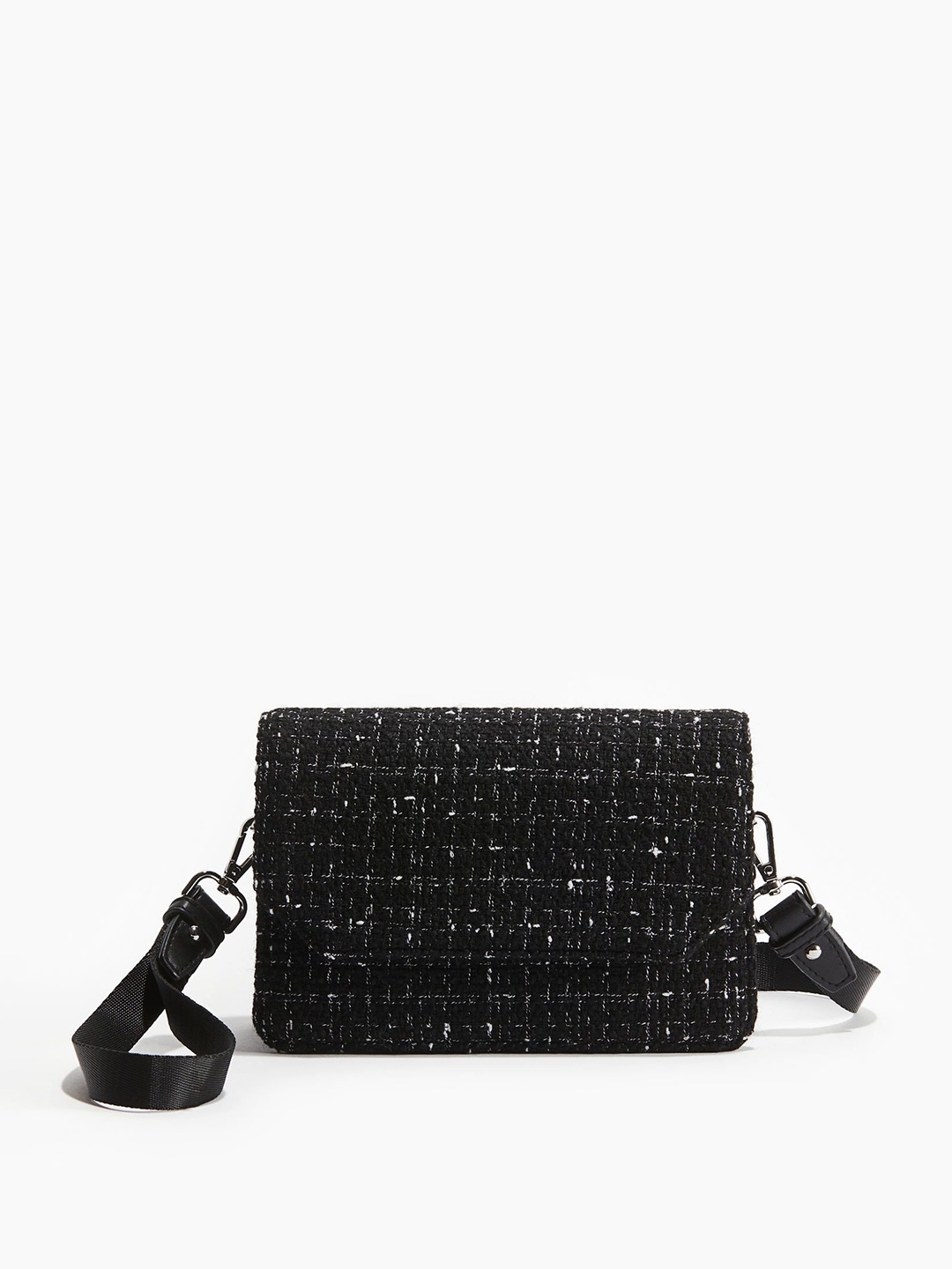 

H&M Boucl Crossbody Handbag, Black