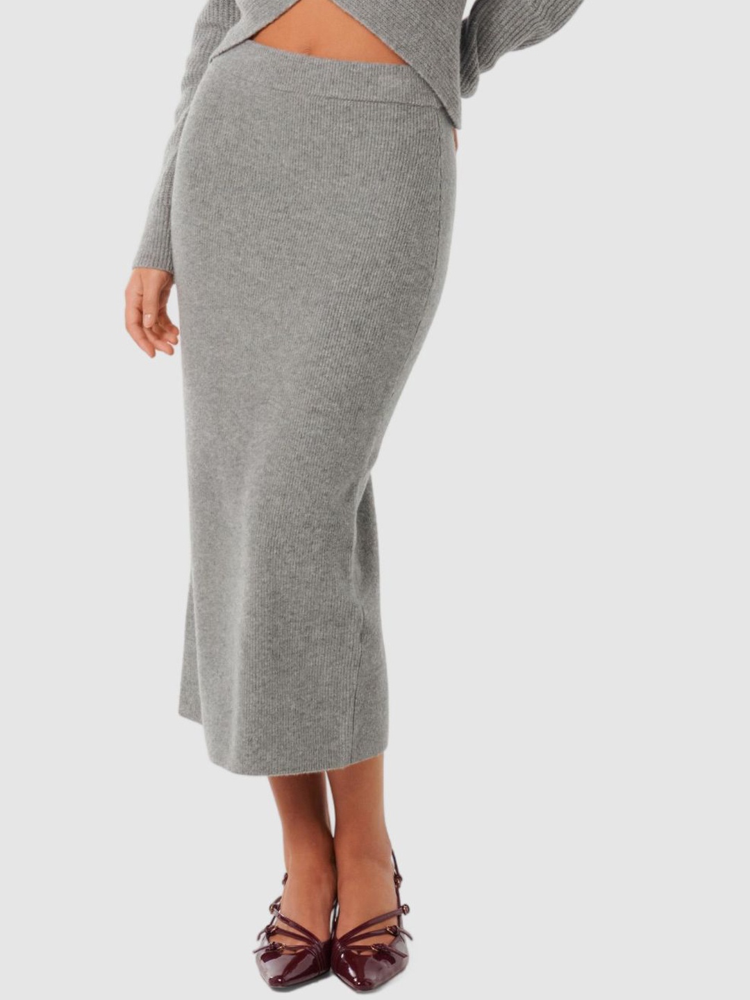 

Forever New Women Pencil Midi Skirt, Grey