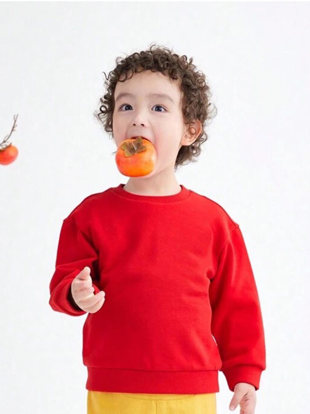 

TABADTOD Kids Round Neck Long Sleeves Pullover Sweatshirt, Red