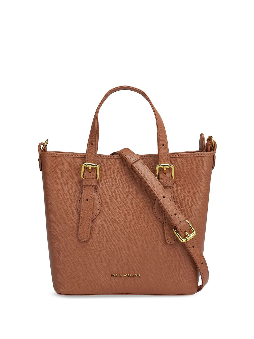 

Joe & Mellon Textured Leather Structured Satchel, Orange