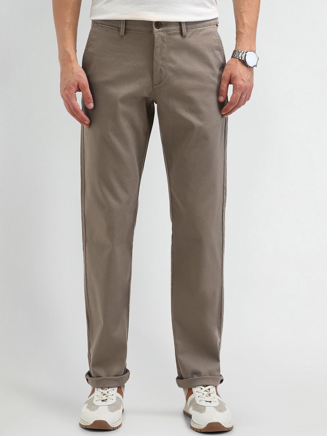 

Arrow Sport Men Classic Chinos Trouser, Beige