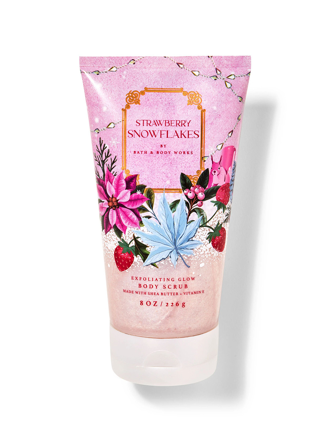 

Bath & Body Works Strawberry Snowflakes Exfoliating Glow Body Scrub with Vitamin E - 226 g, Pink