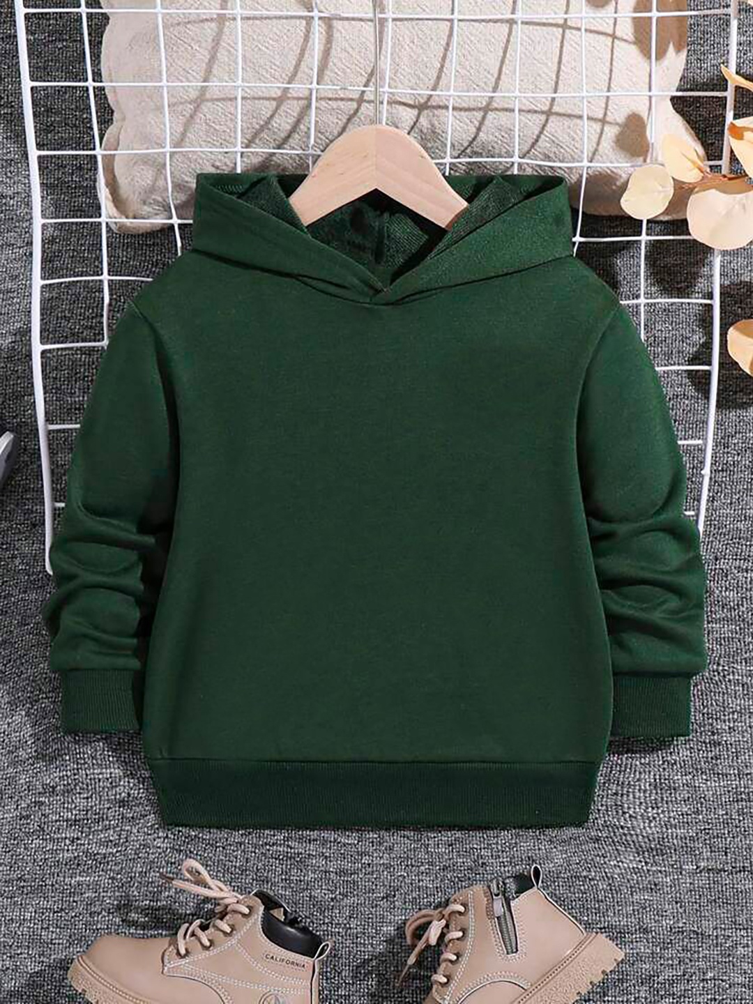 

TABADTOD Kids Hooded Long Sleeves Pullover Sweatshirt, Green