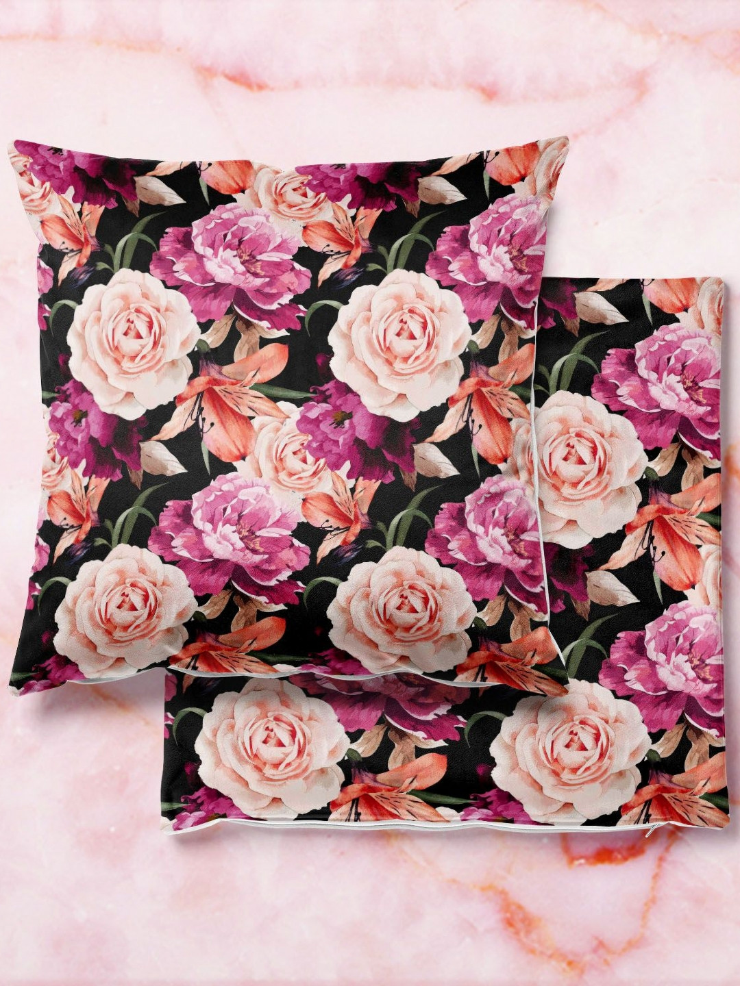 

ArtzFolio Multicoloured Set of 2 Square Cushion Covers, Multi