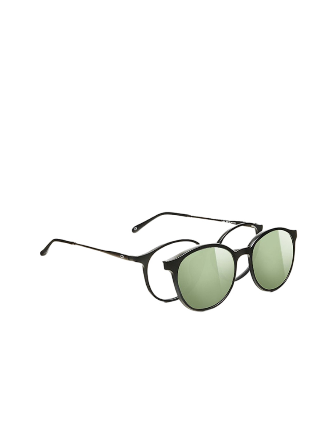 

Specsmakers Unisex Clipon Round Sunglasses FSFBKMGM49SMOJ207N, Black