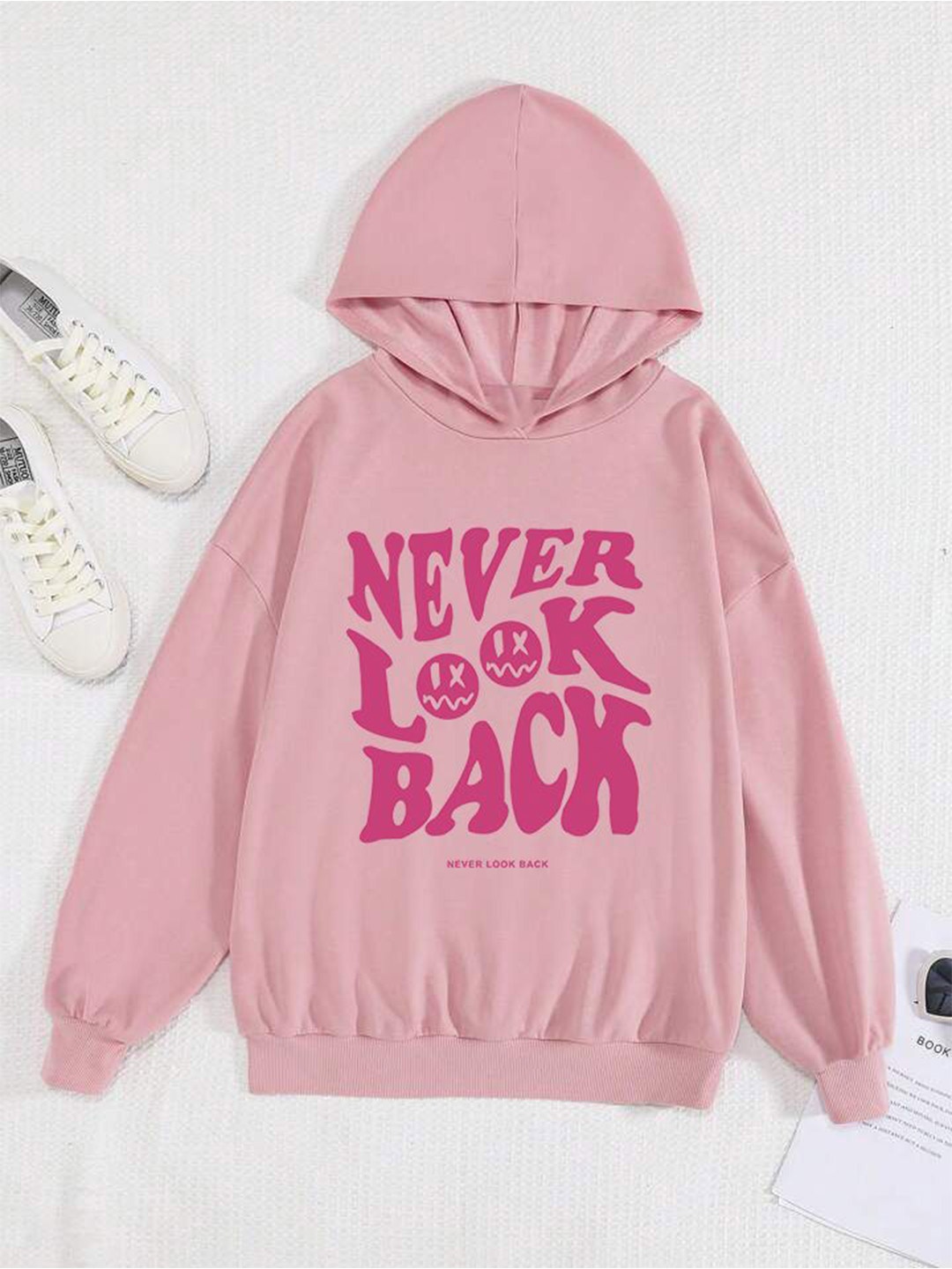 

TABADTOD Kids Dry Fit Printed Long Sleeves Hooded Sweatshirt, Pink