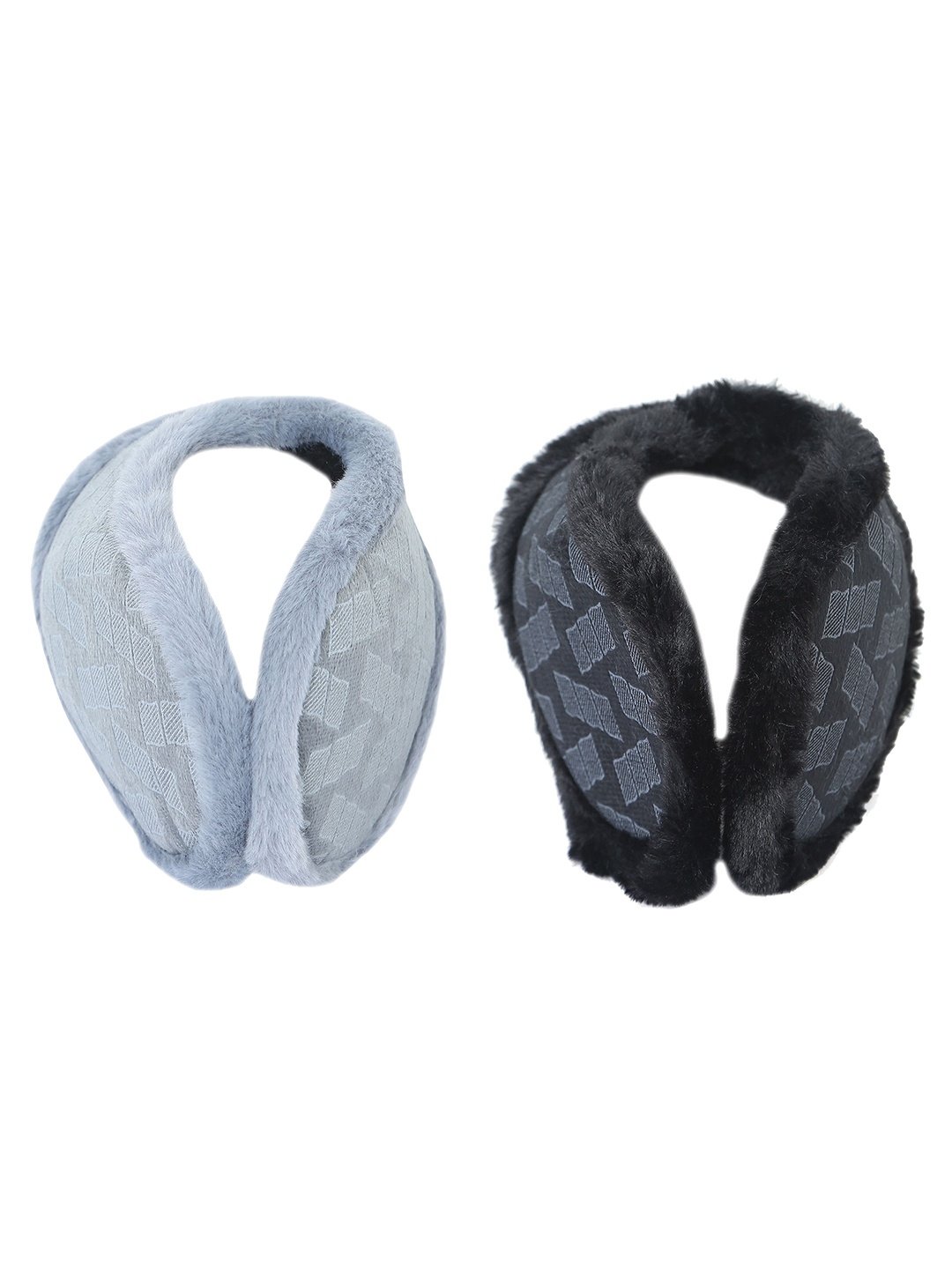 

FabSeasons Men Set of 2 Fur Ear Muffs, White