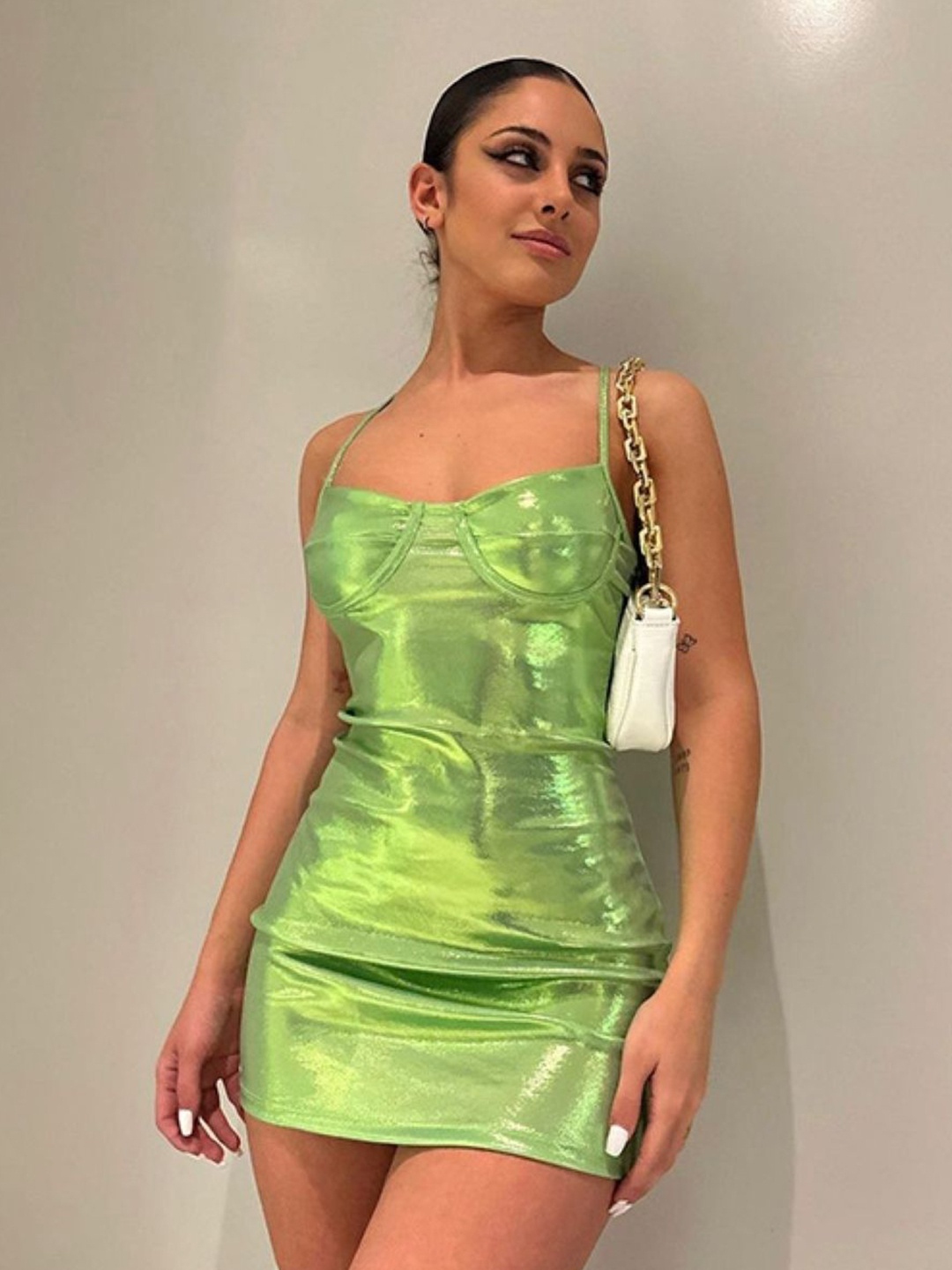 

KPOP Women Bodycon Mini Dress, Green