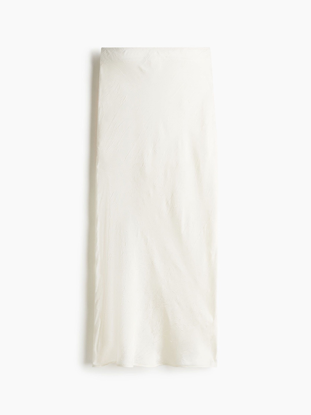 

H&M Crinkled Maxi Skirt, White