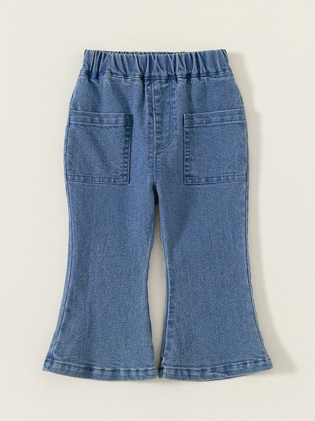 

LULU & SKY Girls Flared Clean Look High-Rise Jeans, Blue