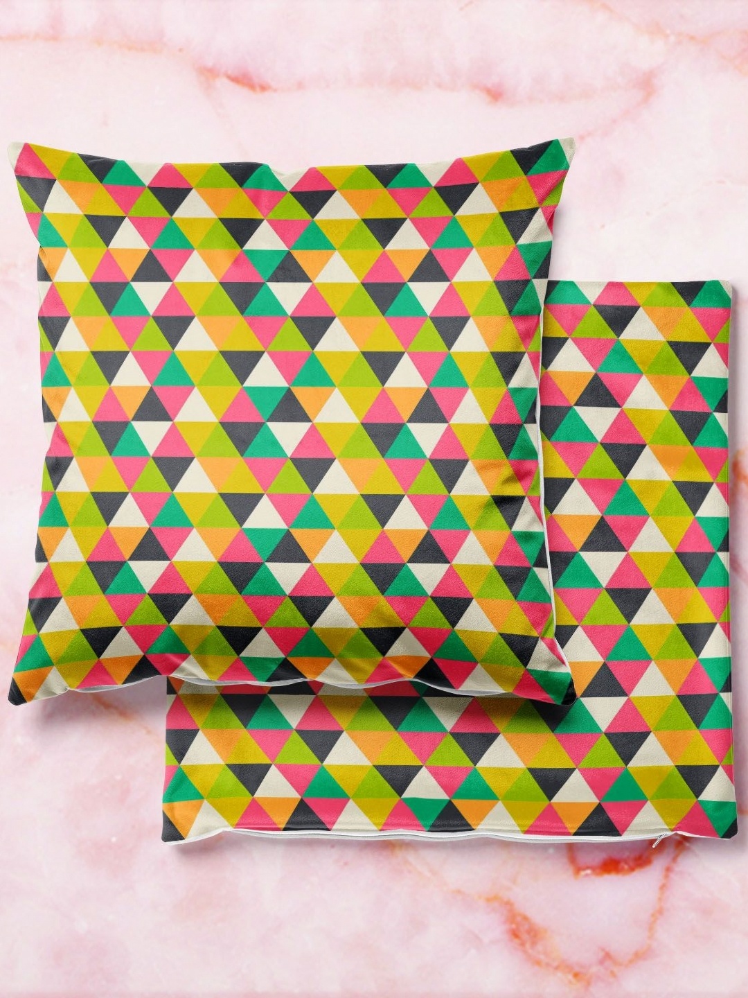 

ArtzFolio Multicoloured Set of 2 Velvet Square Cushion Covers, Multi