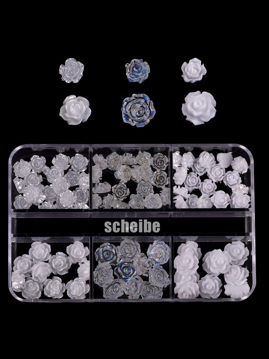 

Scheibe 6 Grid Nail Art Accessories, White
