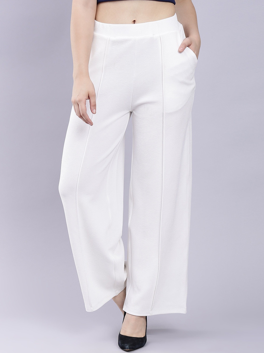 

SAFFE Women Original Flared Trousers, White