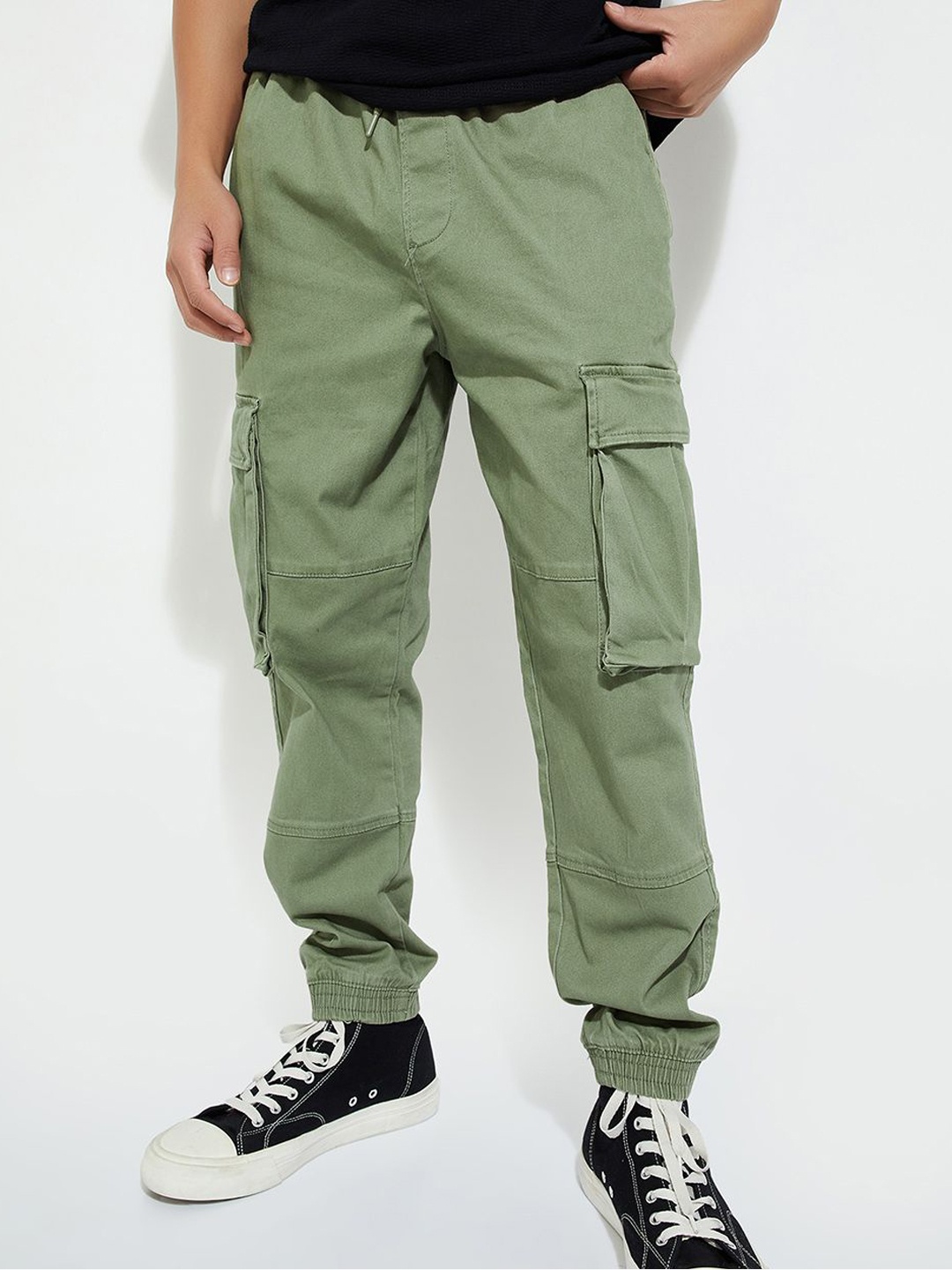 

Max Urb_N Men Relaxed Fit Cargo Joggers, Green