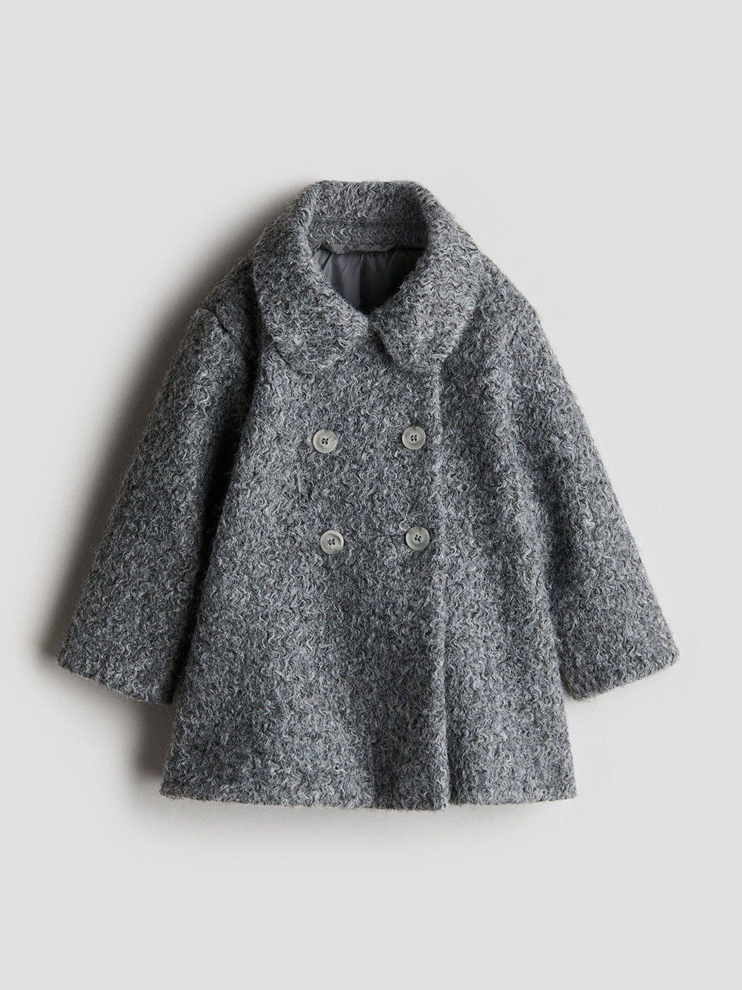 

H&M Girls Fluffy Coat, Grey
