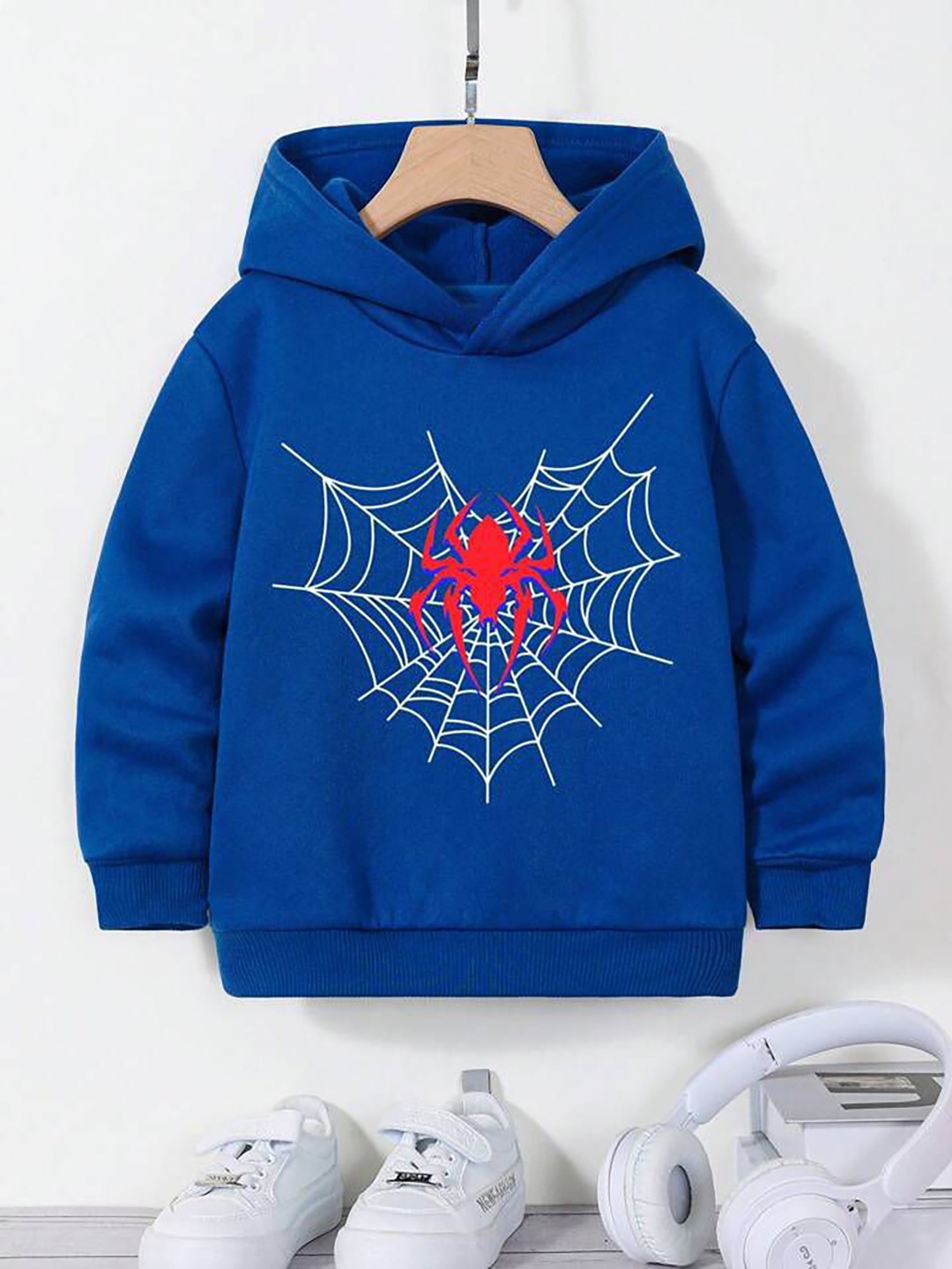 

TABADTOD Unisex Kids Printed Hooded Dry Fit Sweatshirt, Blue
