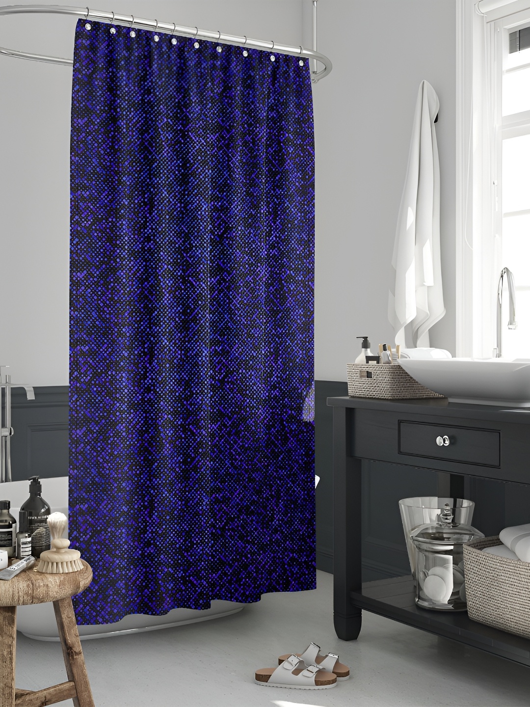 

ArtzFolio Single Piece Waterproof Polyester Shower Curtain, Multi