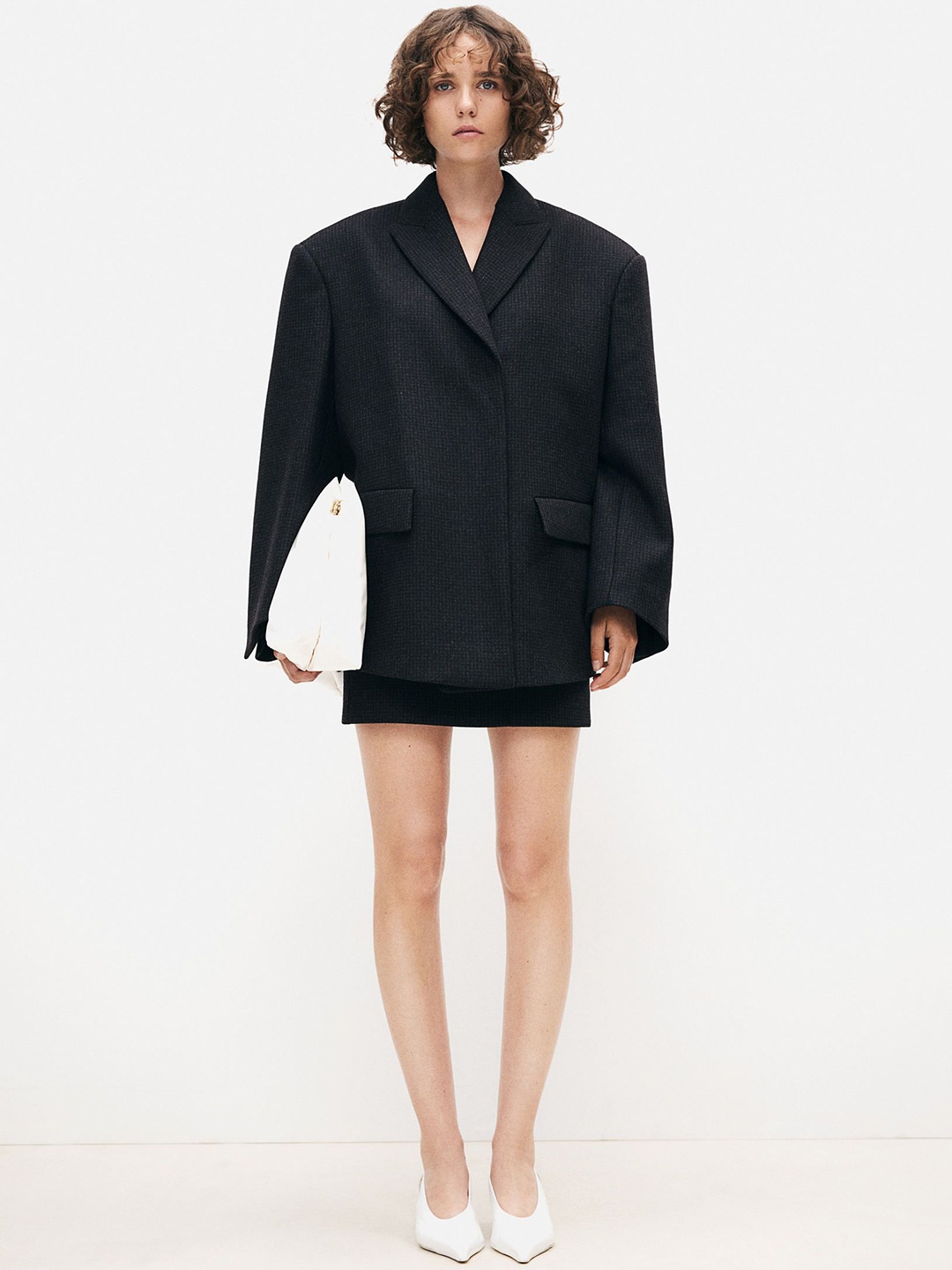 

H&M Straight Mini Skirt, Black