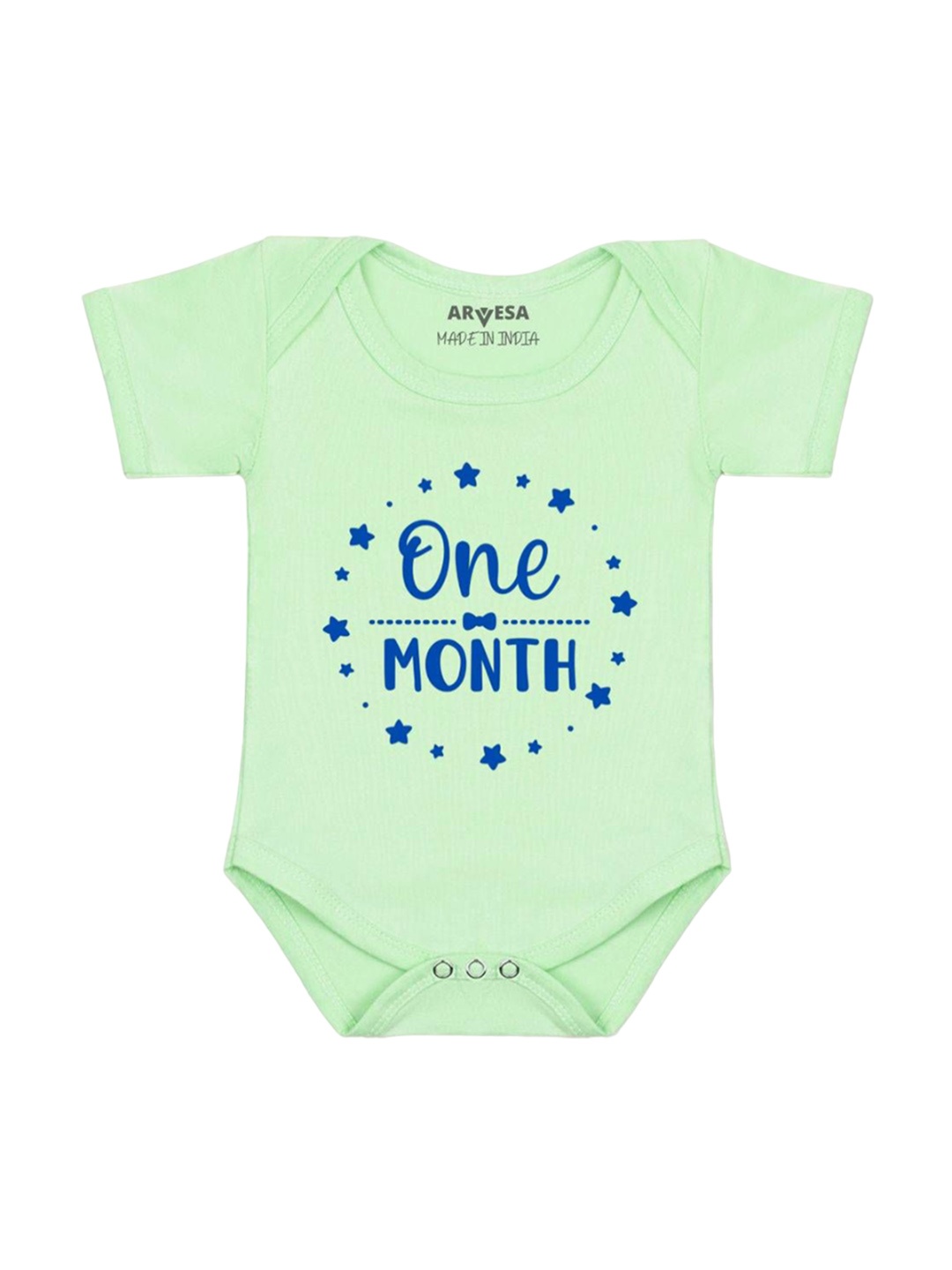 

Arvesa Infants Kids Printed Envelope Neck Bodysuit, Green