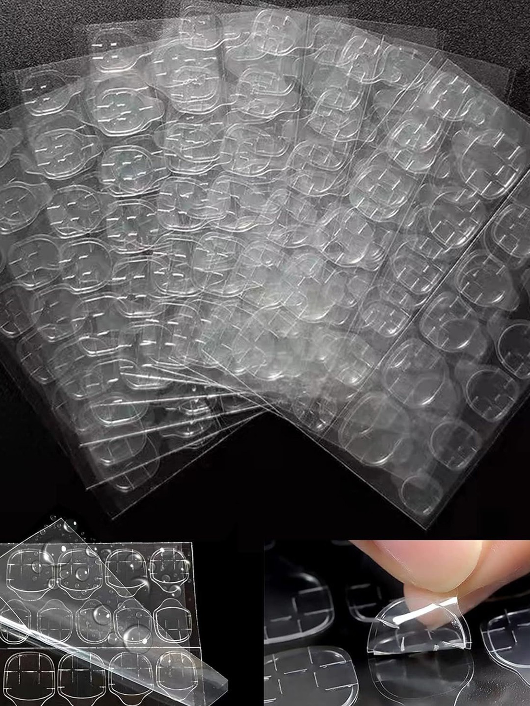 

Scheibe Set Of 5 Sheets Nail Glue Tabs, Transparent
