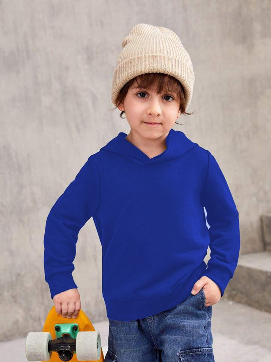 

TABADTOD Kids Long Sleeves Geometric Printed Hooded Sweatshirt, Blue