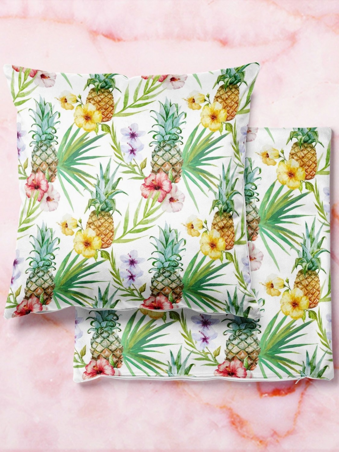 

ArtzFolio Multicoloured Set of 2 Velvet Square Cushion Covers, Multi