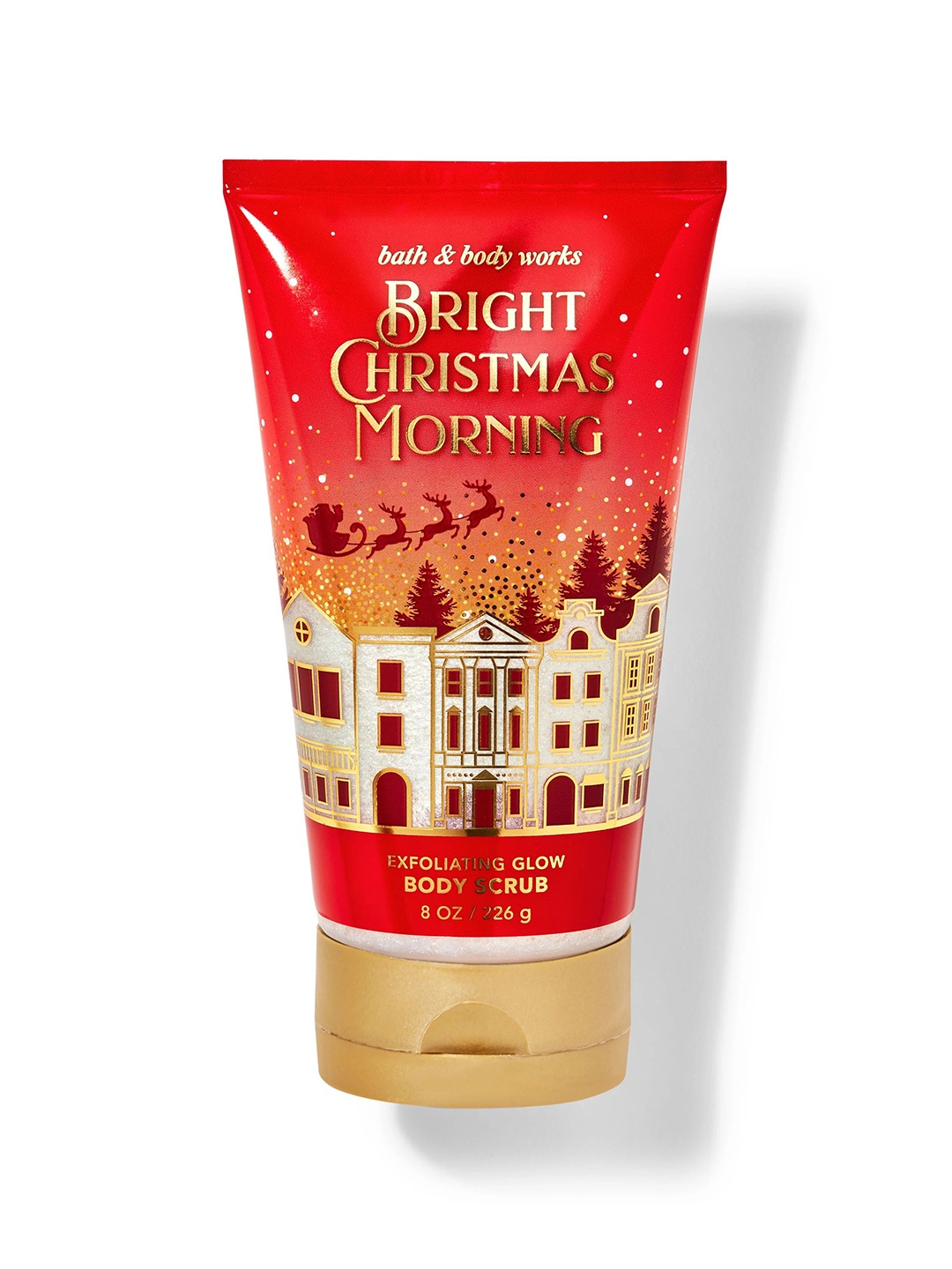 

Bath & Body Works Bright Christmas Morning Exfoliating Glow Body Scrub with Vit-E - 226 g, Red