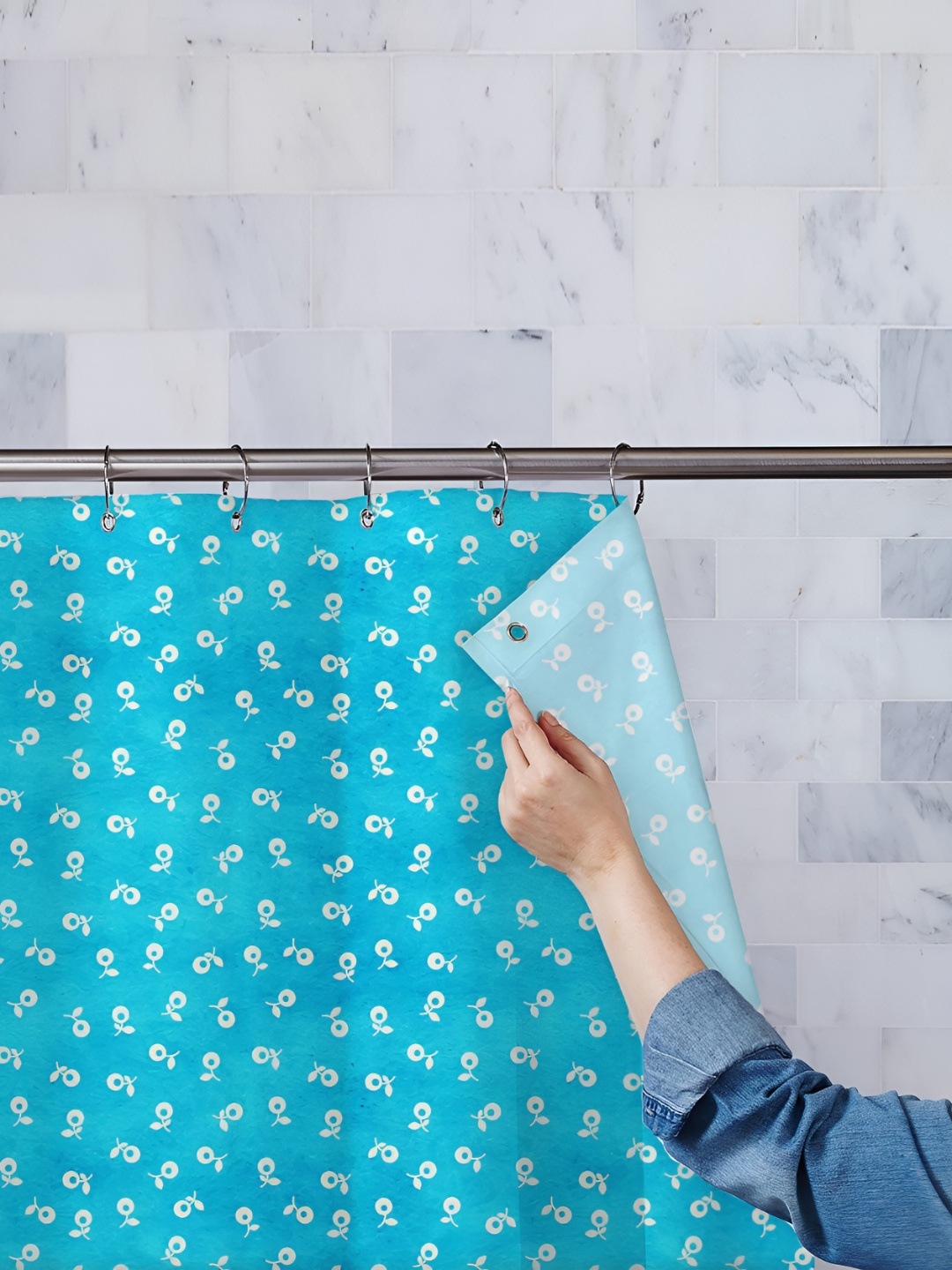 

ArtzFolio Single Piece Waterproof Polyester Shower Curtain, Multi